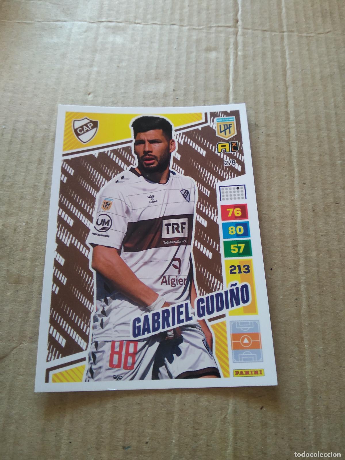 Cromos de F&uacute;tbol: 279 GABRIEL GUDI&Ntilde;O PLATENSE CROMO FUTBOL PANINI ARGENTINO 2023 LIGA ARGENTINA ADRENALYN