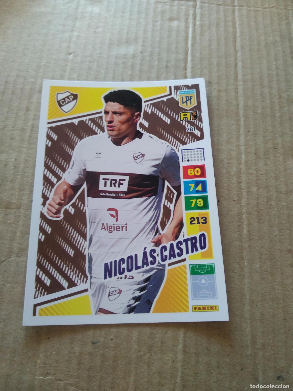 Cromos de F&uacute;tbol: 281 NICOLAS CASTRO PLATENSE CROMO FUTBOL PANINI ARGENTINO 2023 LIGA ARGENTINA ADRENALYN