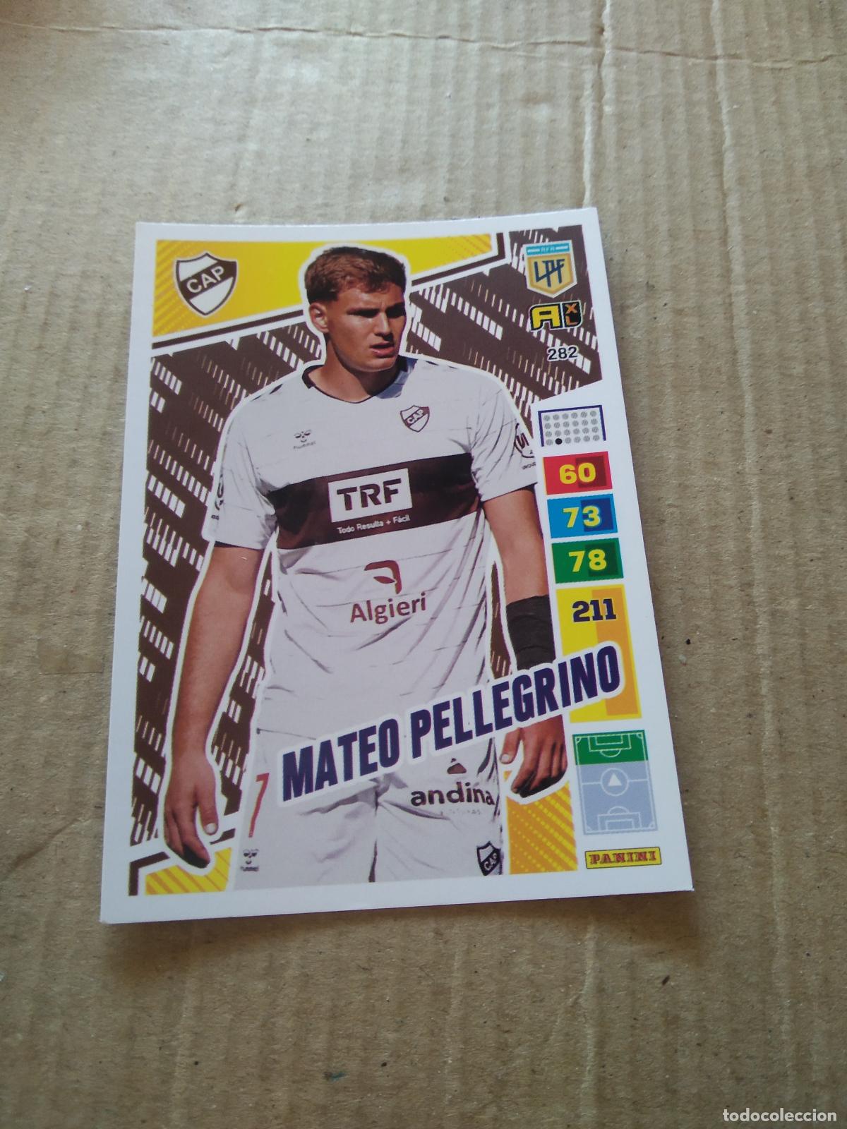 Cromos de F&uacute;tbol: 282 MATEO PELLEGRINO PLATENSE CROMO FUTBOL PANINI ARGENTINO 2023 LIGA ARGENTINA ADRENALYN