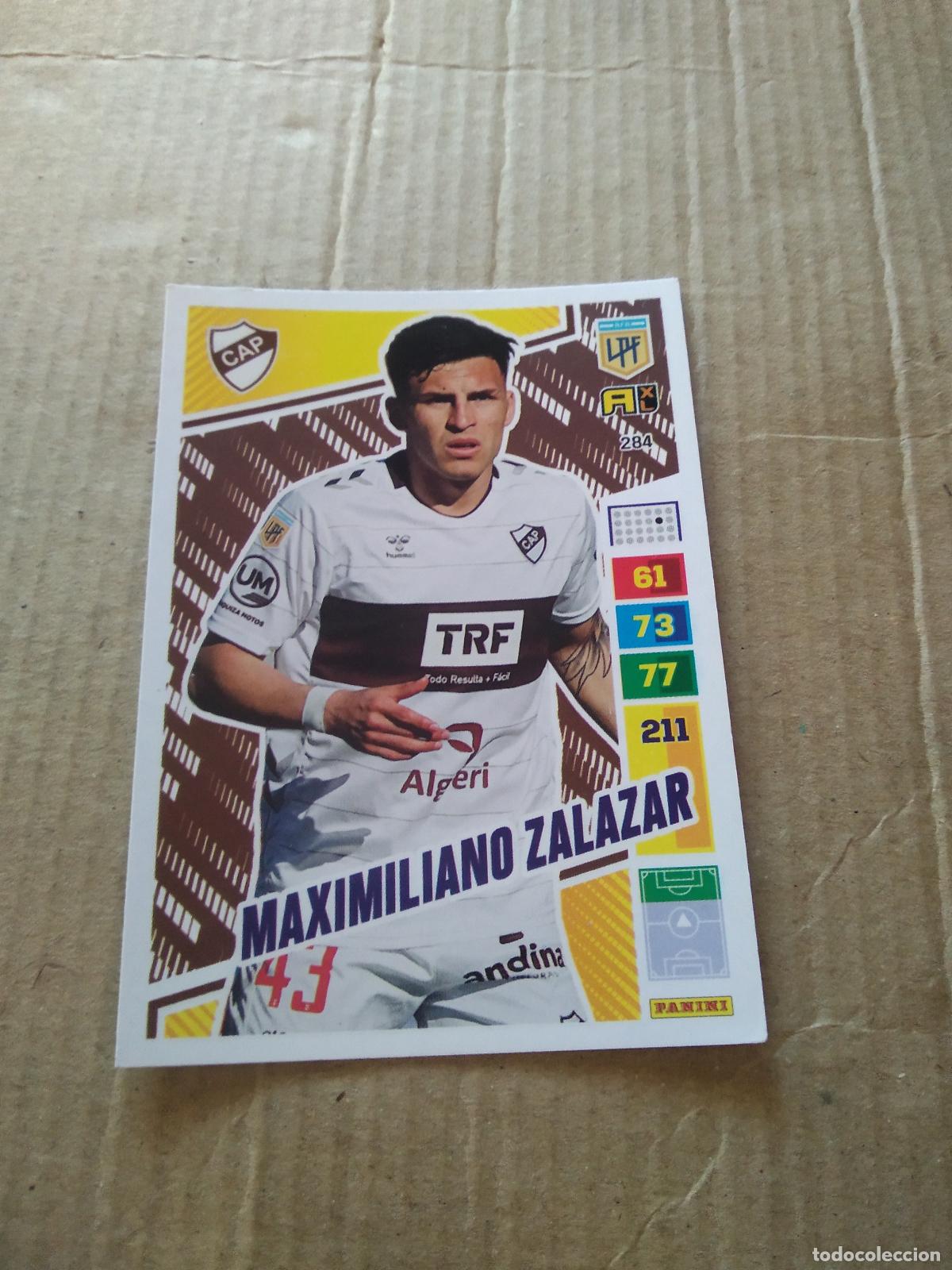 Cromos de F&uacute;tbol: 284 MAXIMILIANO ZALAZAR PLATENSE CROMO FUTBOL PANINI ARGENTINO 2023 LIGA ARGENTINA ADRENALYN