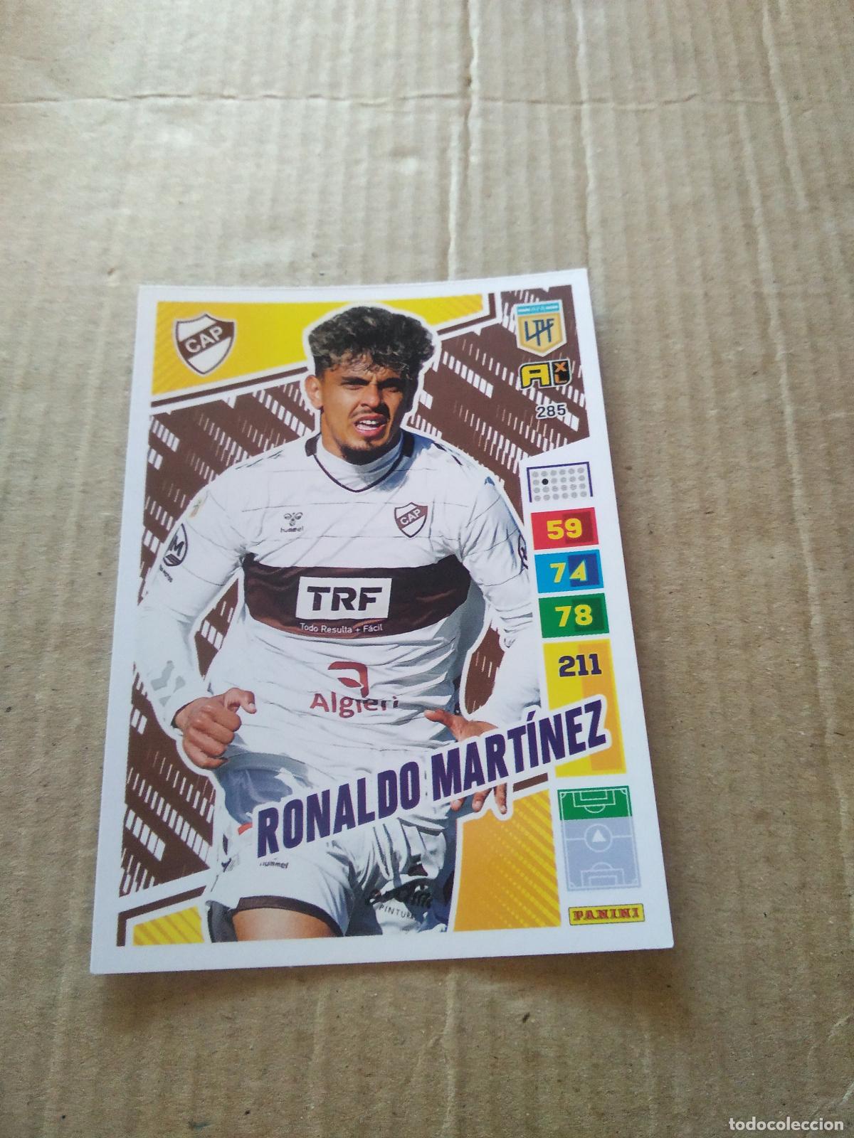 Cromos de F&uacute;tbol: 285 RONALDO MARTINEZ PLATENSE CROMO FUTBOL PANINI ARGENTINO 2023 LIGA ARGENTINA ADRENALYN