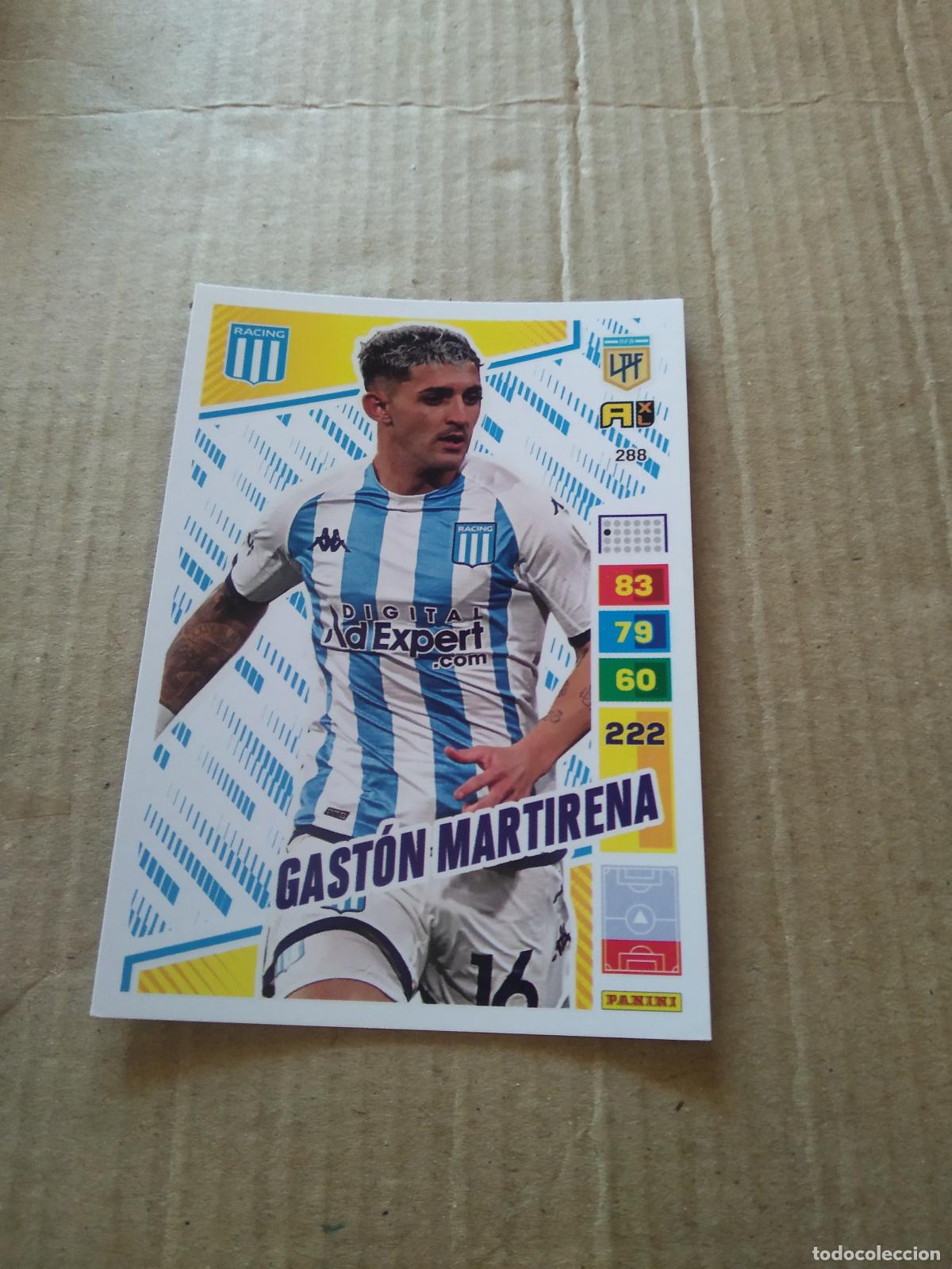 Fu&szlig;ball-Sticker: 288 GASTON MARTIRENA RACING CROMO FUTBOL PANINI ARGENTINO 2023 LIGA ARGENTINA ADRENALYN