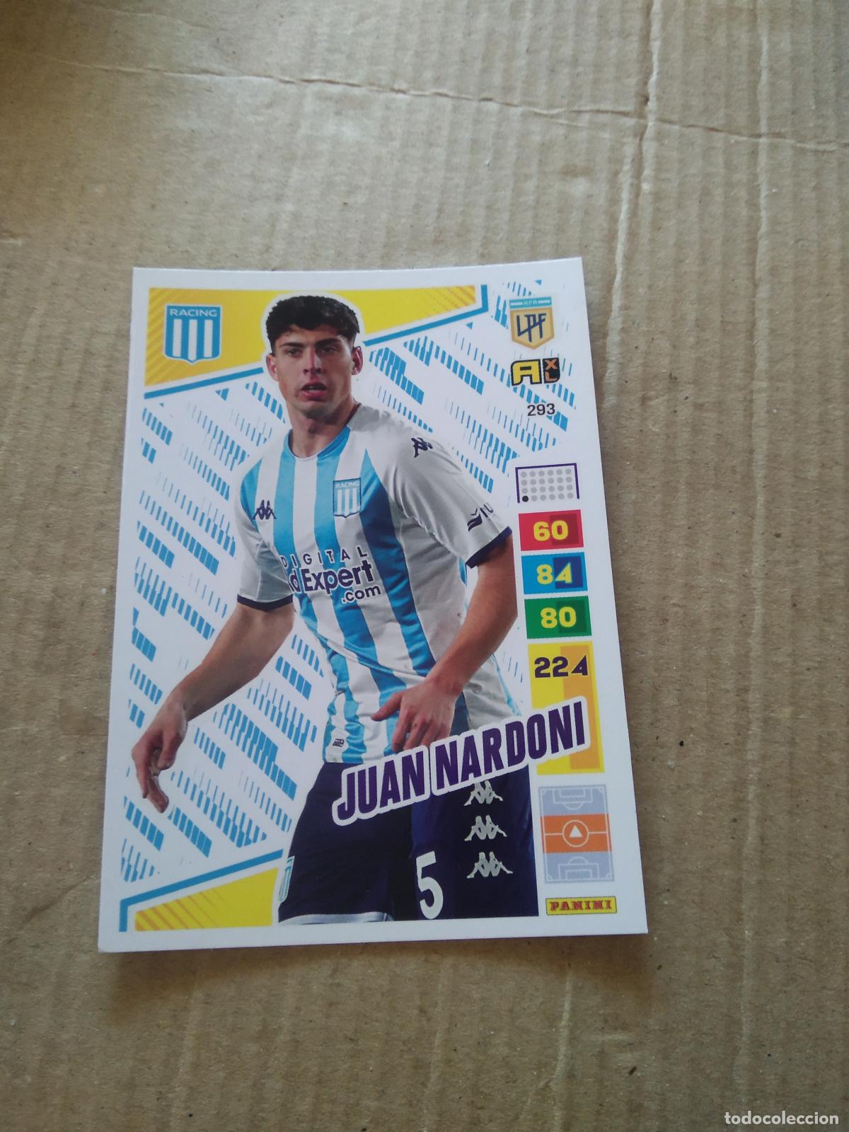 Fu&szlig;ball-Sticker: 293 JUAN NARDONI RACING CROMO FUTBOL PANINI ARGENTINO 2023 LIGA ARGENTINA ADRENALYN