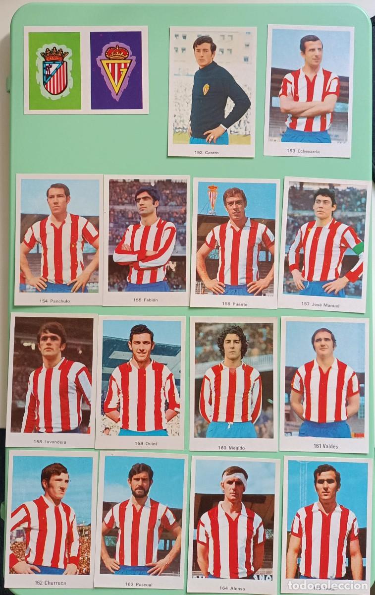Cromos de F&uacute;tbol: CROMOS DE FUTBOL LOTE SPORTING DE GIJON RUIZ ROMERO LIGA 72 73 1972 1973 SIN PEGAR EQUIPO COMPLETO