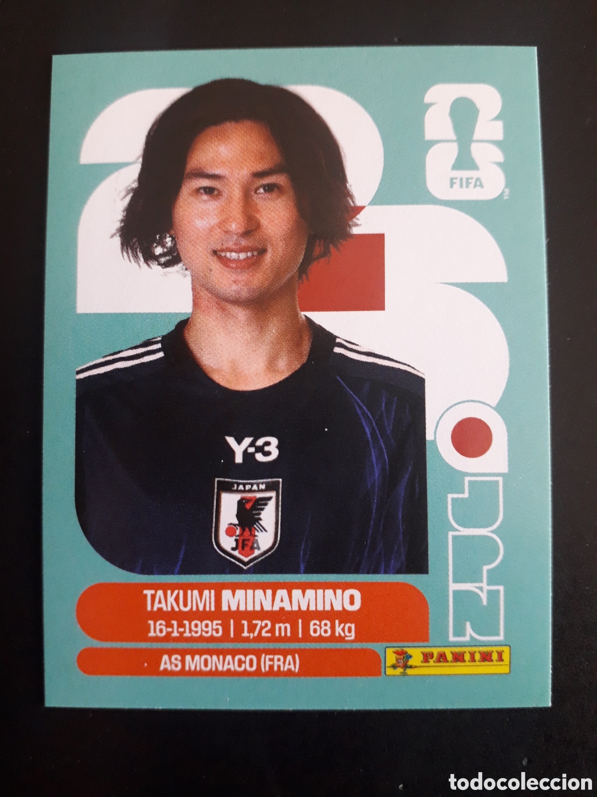 Cromos de F&uacute;tbol: MINAMINO JAP&Oacute;N JPN 16 MUNDIAL F&Uacute;TBOL 2026 FIFA WORLD CUP PANINI SIN PEGAR PEDIDO M&Iacute;NIMO 3&euro;