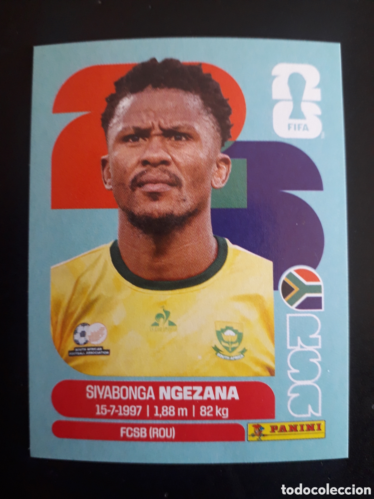 Cromos de F&uacute;tbol: NGEZANA SUD&Aacute;FRICA RSA 8 MUNDIAL F&Uacute;TBOL 2026 FIFA WORLD CUP PANINI SIN PEGAR PEDIDO M&Iacute;NIMO 3&euro;