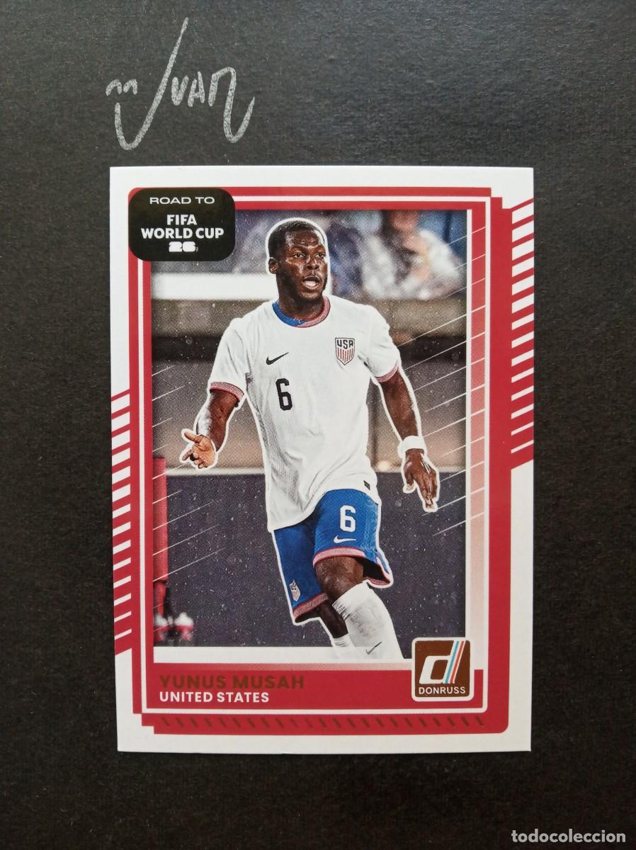 Cromos de F&uacute;tbol: N&ordm; 20 YUNUS MUSAH UNITED STATES MILAN ⚽ PANINI&reg; DONRUSS ROAD TO FIFA WORLD CUP 2026 2025 25 26 NUEVO
