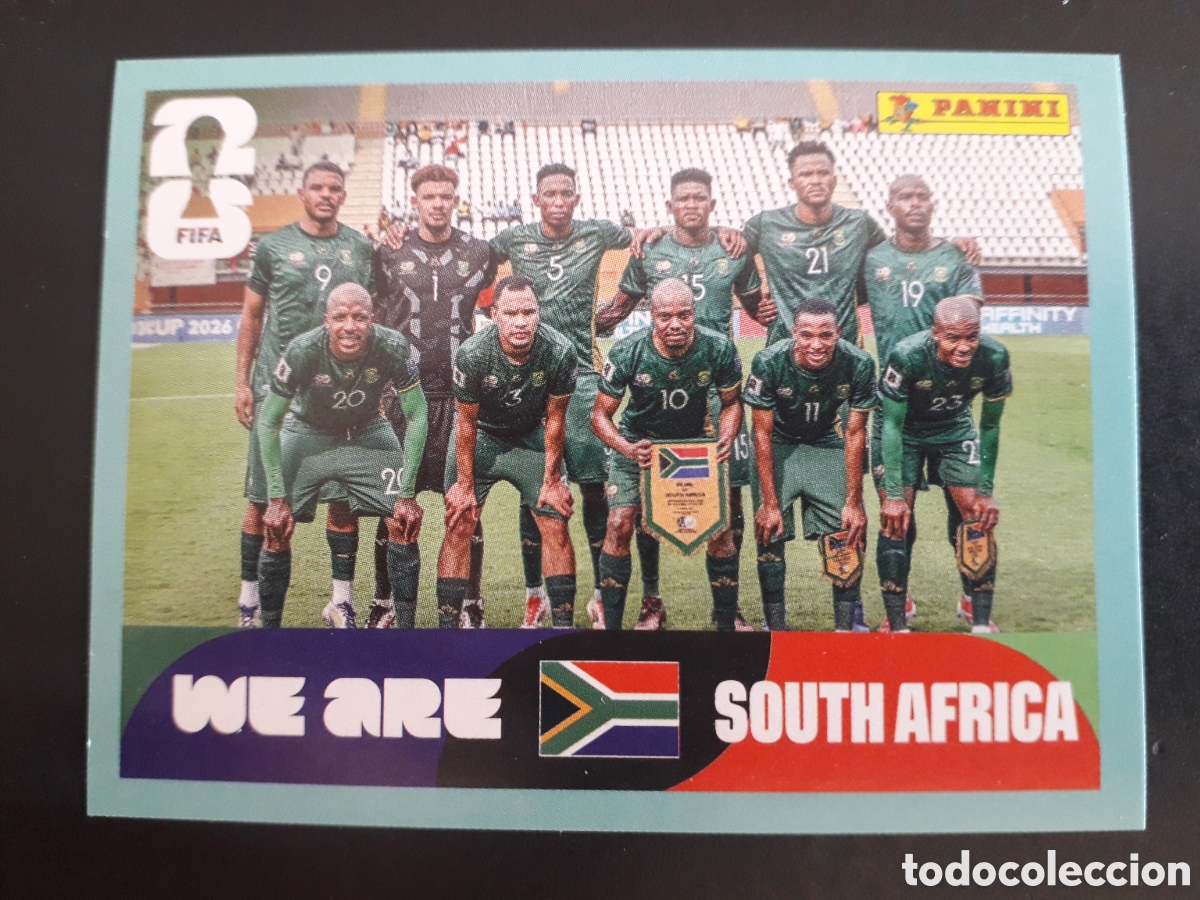Fu&szlig;ball-Sticker: EQUIPO SUD&Aacute;FRICA RSA 13 MUNDIAL F&Uacute;TBOL 2026 FIFA WORLD CUP PANINI SIN PEGAR PEDIDO M&Iacute;NIMO 3&euro;