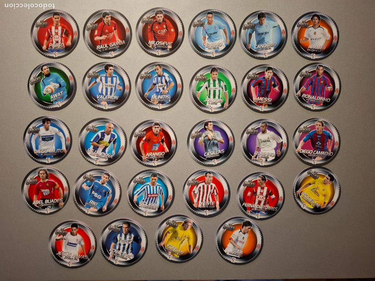 Cromos de F&uacute;tbol: LIGA ESTE 06/07 CROMOS NOCILLA-COLECCION COMPLETA- 28 CRACKS -DE SOBRE - MESSI - RONALDINHO - NUEVOS