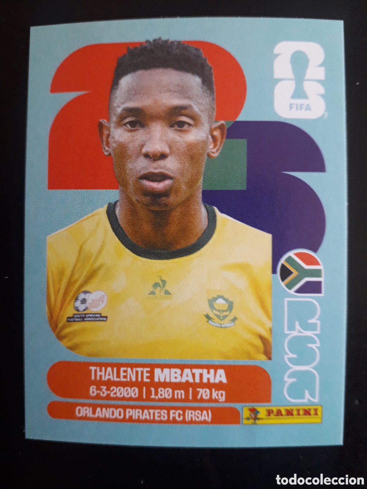 Fu&szlig;ball-Sticker: MBATHA SUD&Aacute;FRICA RSA 12 MUNDIAL F&Uacute;TBOL 2026 FIFA WORLD CUP PANINI SIN PEGAR PEDIDO M&Iacute;NIMO 3&euro;.