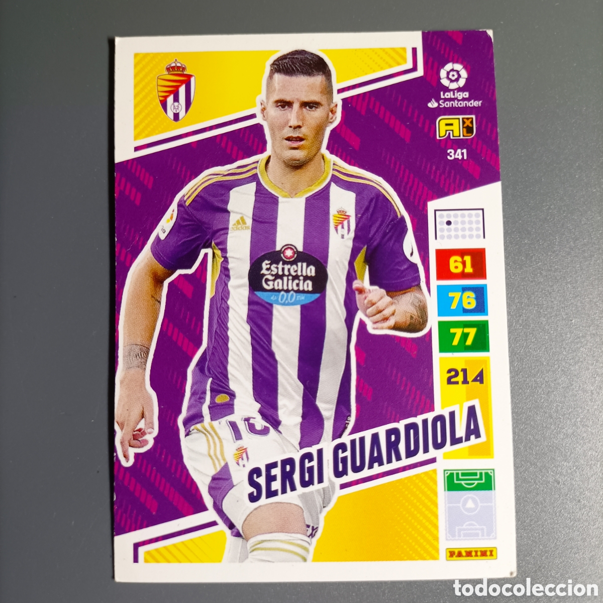 Football Stickers: ADRENALYN. LIGA 2022-2023 (VALLADOLID) №341 SERGI GUARDIOLA