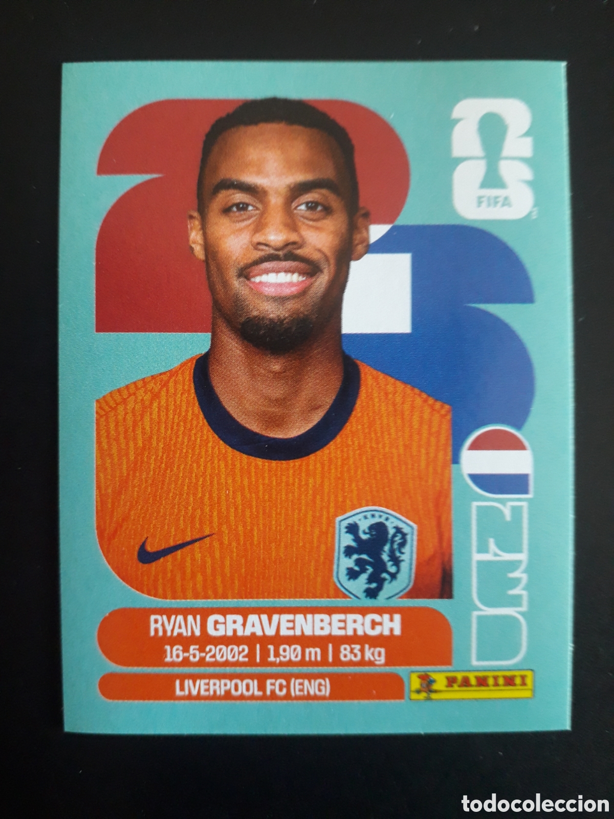 Cromos de F&uacute;tbol: GRAVENBERCH HOLANDA/PA&Iacute;SES BAJOS NED 11 MUNDIAL F&Uacute;TBOL 2026 FIFA WORLD CUP PANINI PEDIDO M&Iacute;NIMO 3&euro;