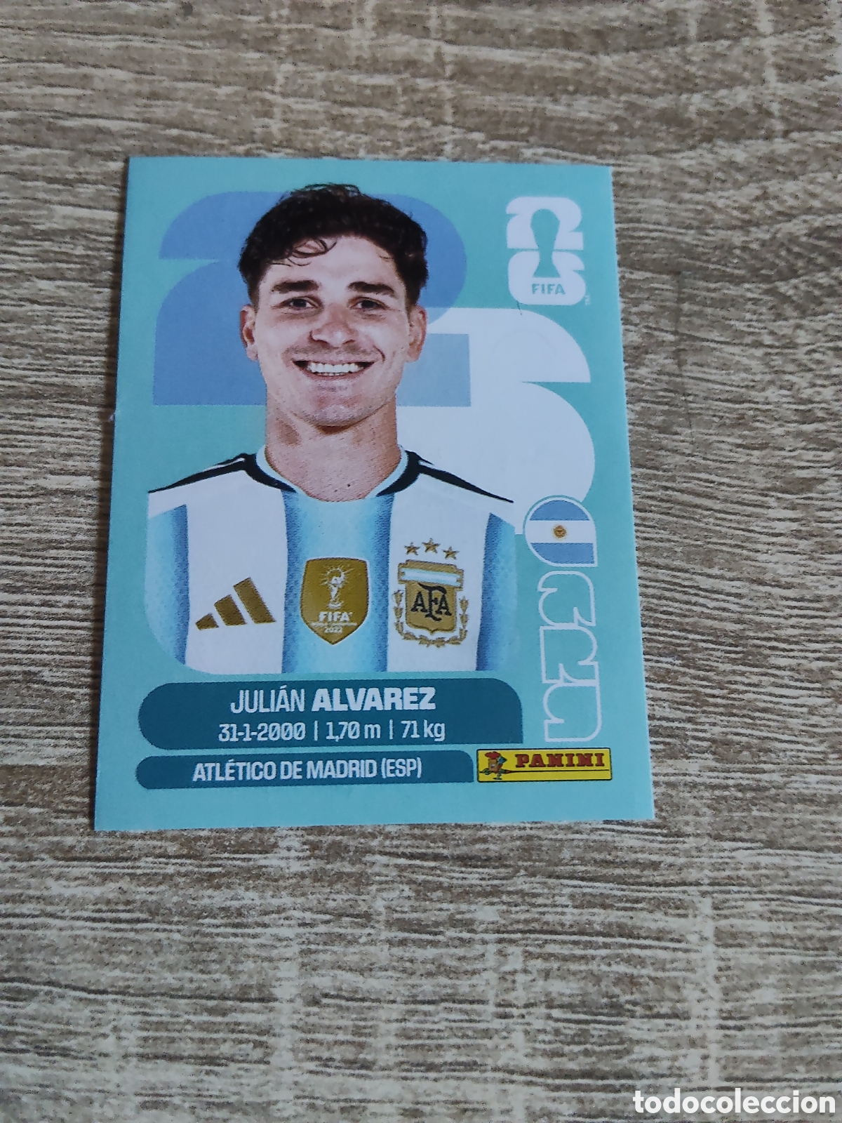 Football Stickers: Panini mundial 2026 ARG 19 Juli&aacute;n &Aacute;lvarez Argentina