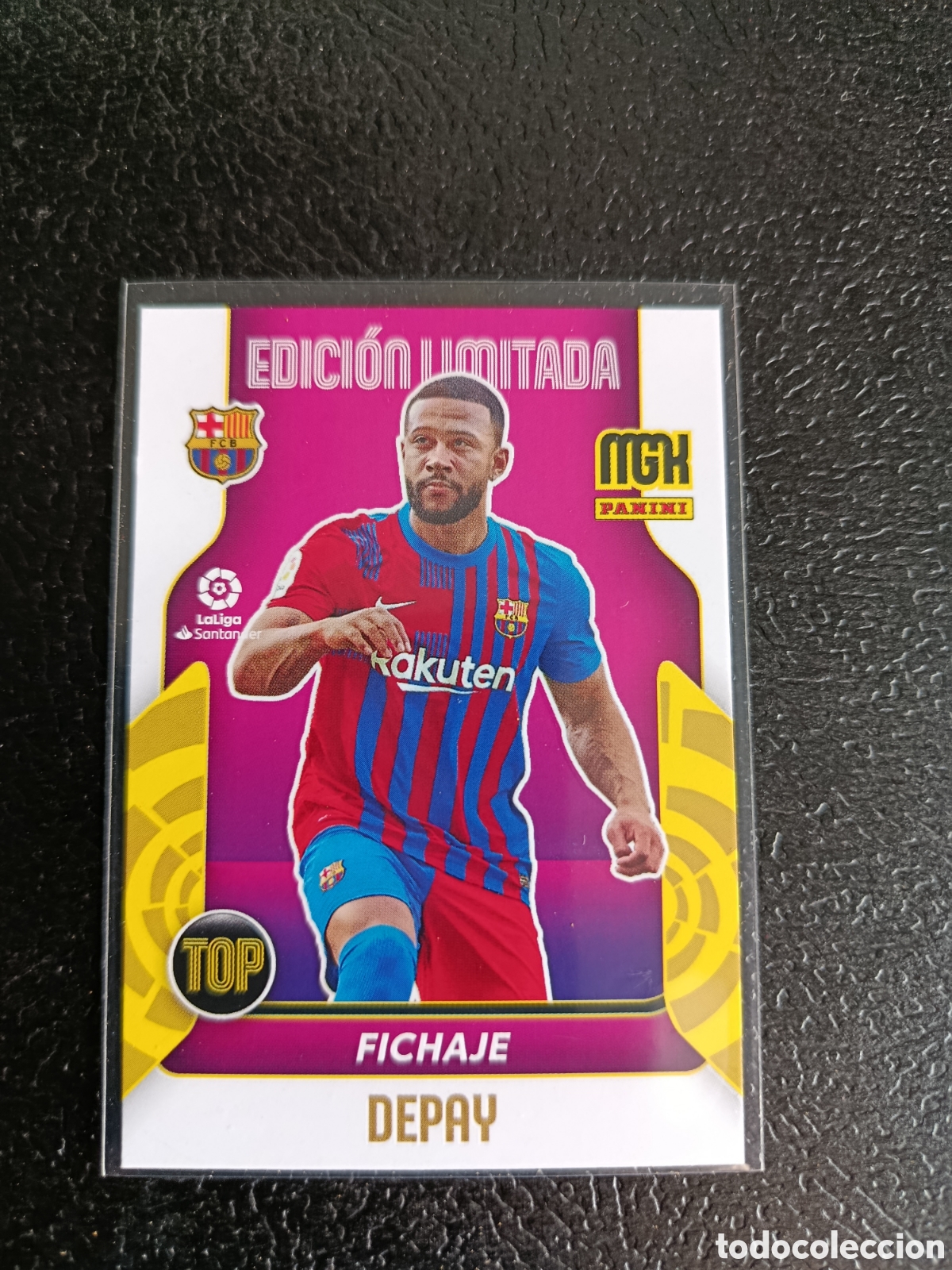 Cromos de F&uacute;tbol: Depay Edici&oacute;n Limitada TOP FICHAJE Megacracks MGK 21/22 Barcelona