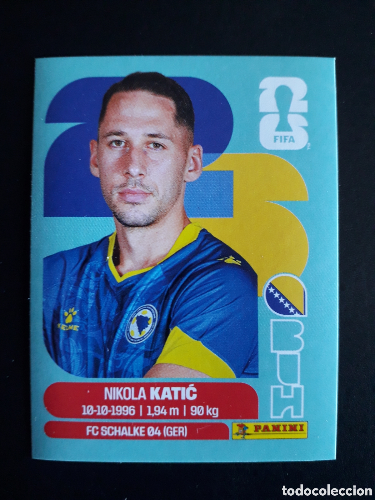 Cromos de F&uacute;tbol: KATIĆ BOSNIA HERCEGOVINA BIH 7 MUNDIAL F&Uacute;TBOL 2026 FIFA WORLD CUP PANINI SIN PEGAR PEDIDO M&Iacute;NIMO 3&euro;.