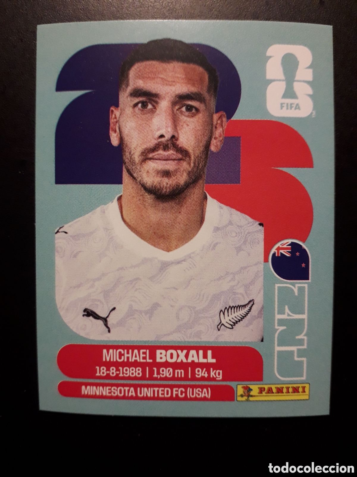 Cromos de F&uacute;tbol: BOXALL NUEVA ZELANDA NZL 4 MUNDIAL F&Uacute;TBOL 2026 FIFA WORLD CUP PANINI SIN PEGAR PEDIDO M&Iacute;NIMO 3&euro;