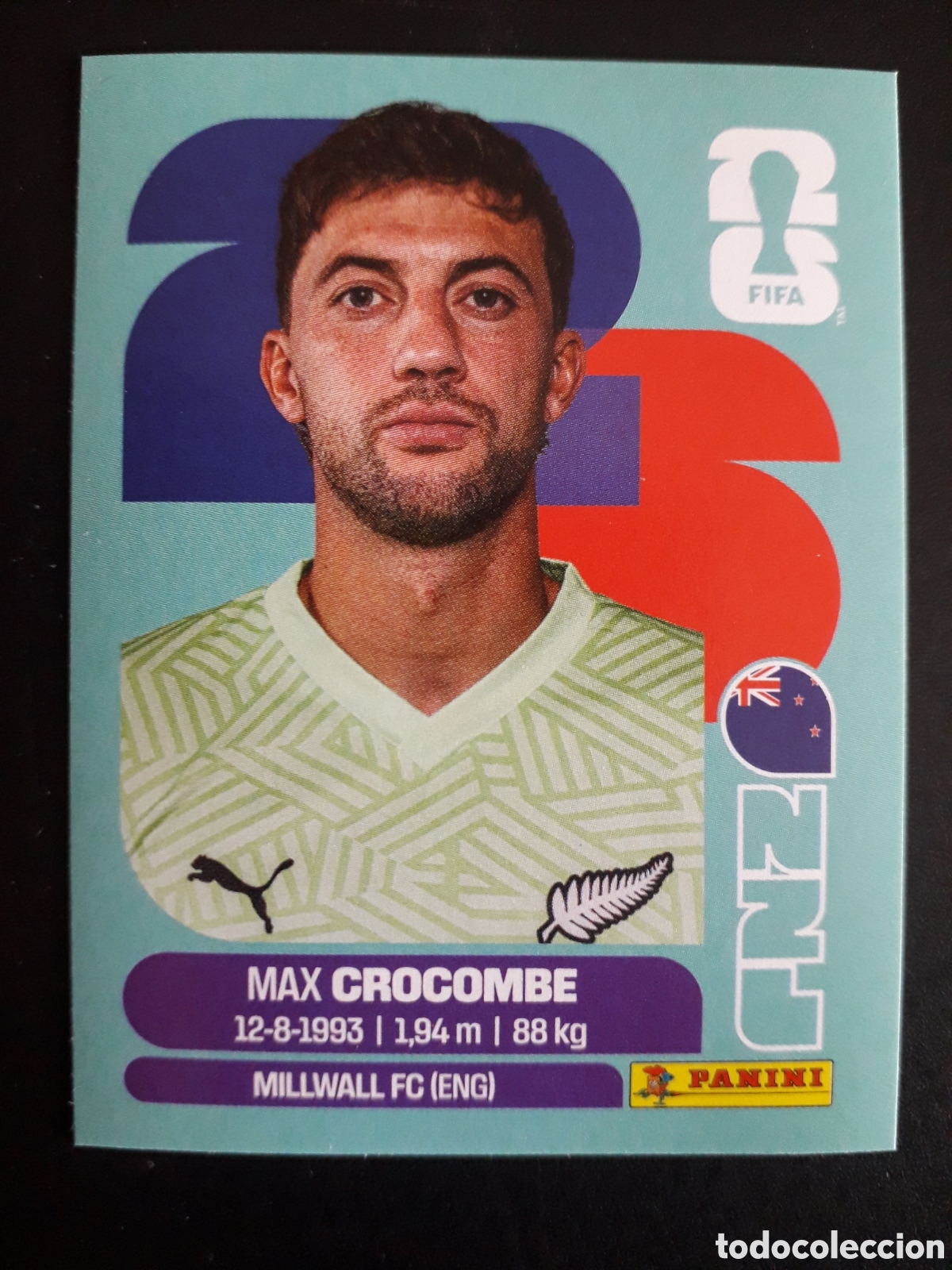 Cromos de F&uacute;tbol: CROCOMBE NUEVA ZELANDA NZL 2 MUNDIAL F&Uacute;TBOL 2026 FIFA WORLD CUP PANINI SIN PEGAR PEDIDO M&Iacute;NIMO 3&euro;