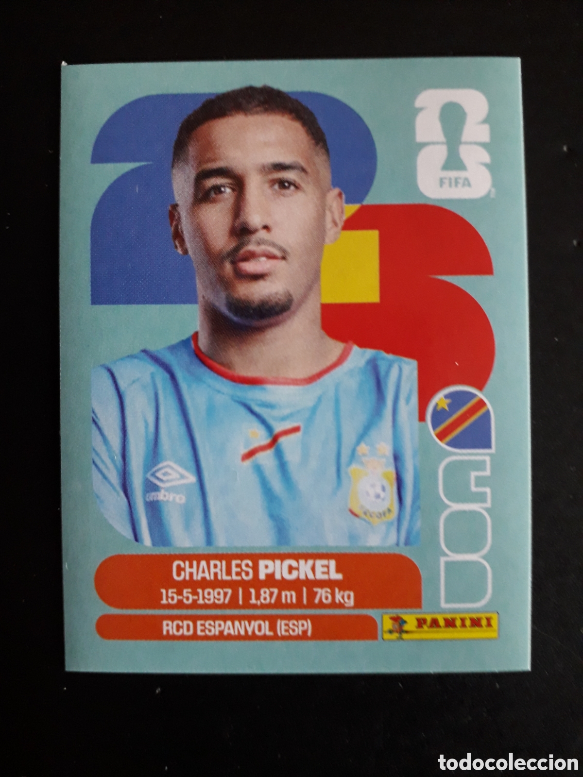 Cromos de F&uacute;tbol: PICKEL CONGO COD 8 MUNDIAL F&Uacute;TBOL 2026 FIFA WORLD CUP PANINI SIN PEGAR PEDIDO M&Iacute;NIMO 3&euro;.