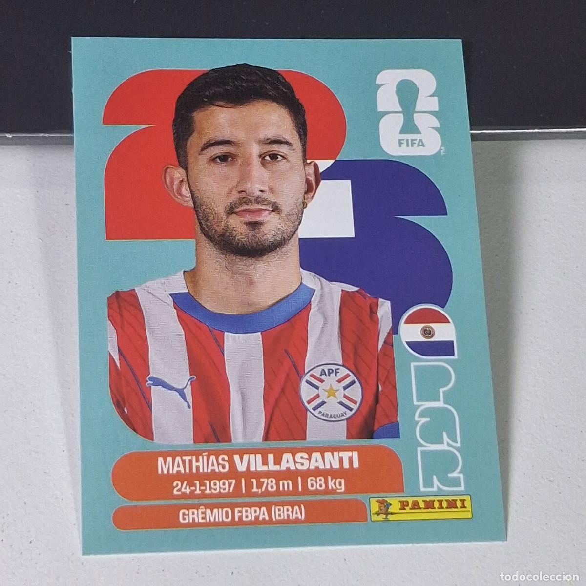 Cromos de F&uacute;tbol: B8 PAR9 MATH&Iacute;AS VILLASANTI 9 PARAGUAY PAR MUNDIAL FIFA WORLD CUP 2026 STICKER PANINI