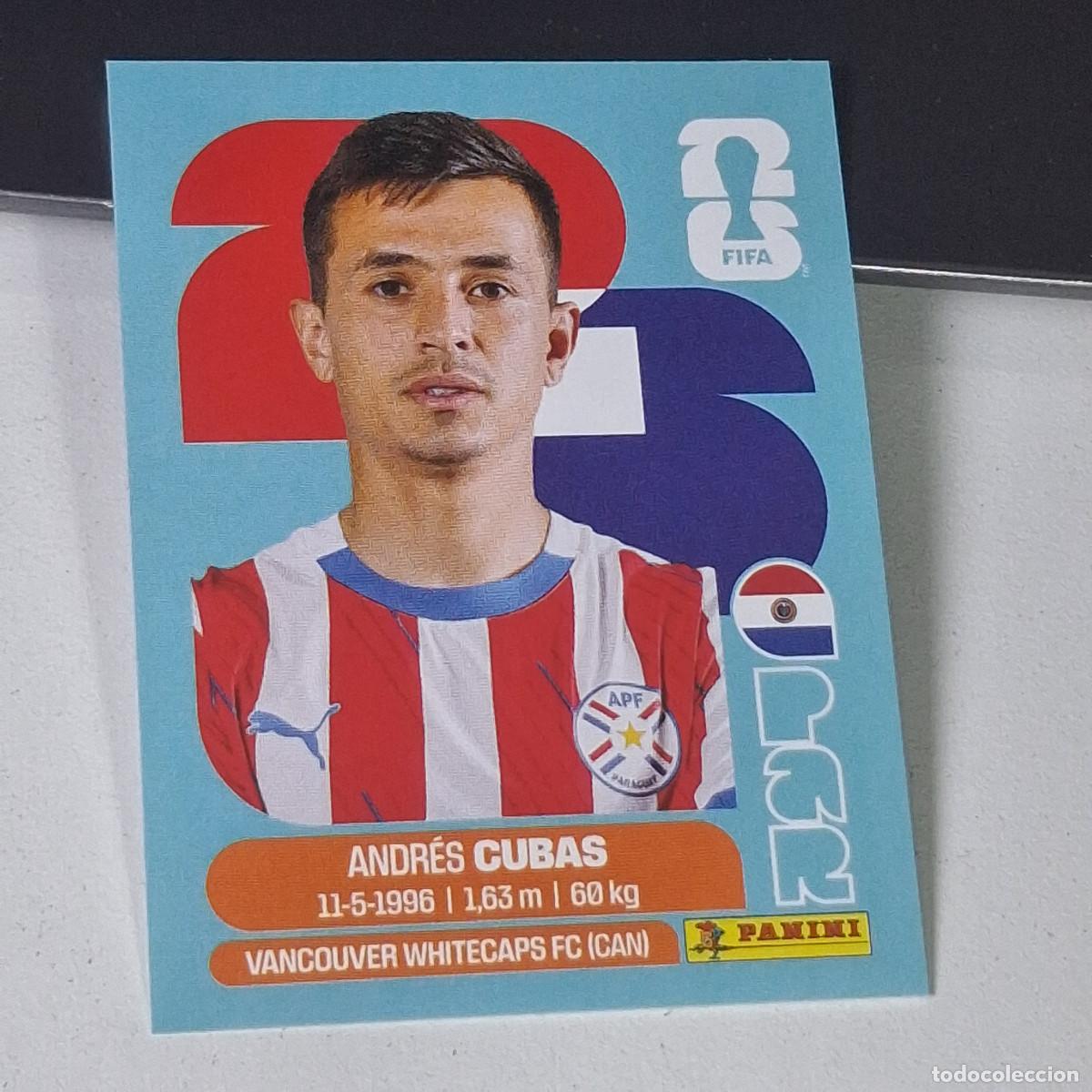 Football Stickers: B8 PAR12 ANDR&Eacute;S CUBAS 12 PARAGUAY PAR MUNDIAL FIFA WORLD CUP 2026 STICKER PANINI