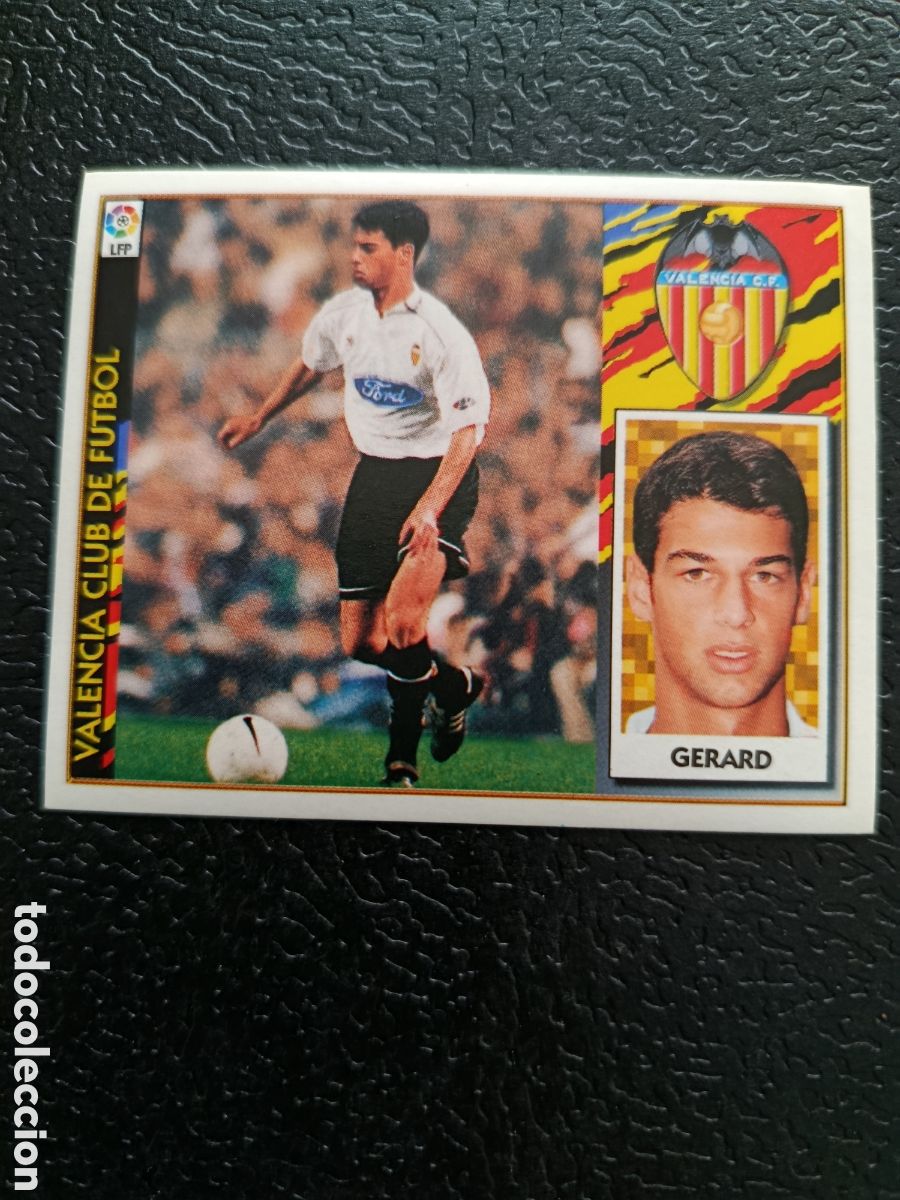 Football Stickers: Gerard VALENCIA CF VERSION DIF&Iacute;CIL 97 98 NUNCA PEGADO LIGA ESTE 1997 1998 COLOCA