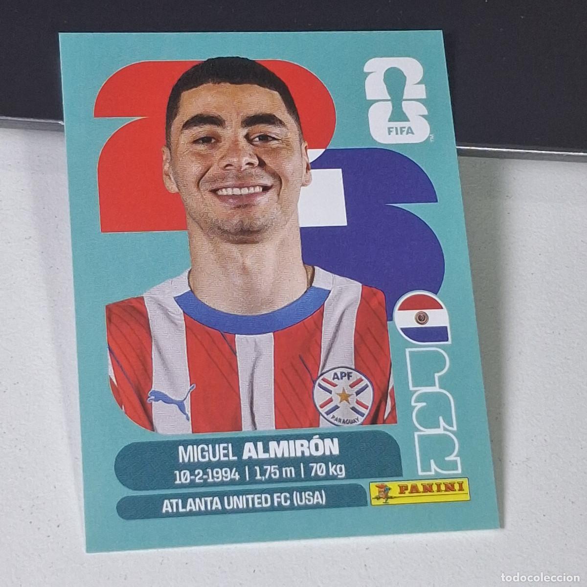Cromos de F&uacute;tbol: B8 PAR17 MIGUEL ALMIR&Oacute;N 17 PARAGUAY PAR MUNDIAL FIFA WORLD CUP 2026 STICKER PANINI