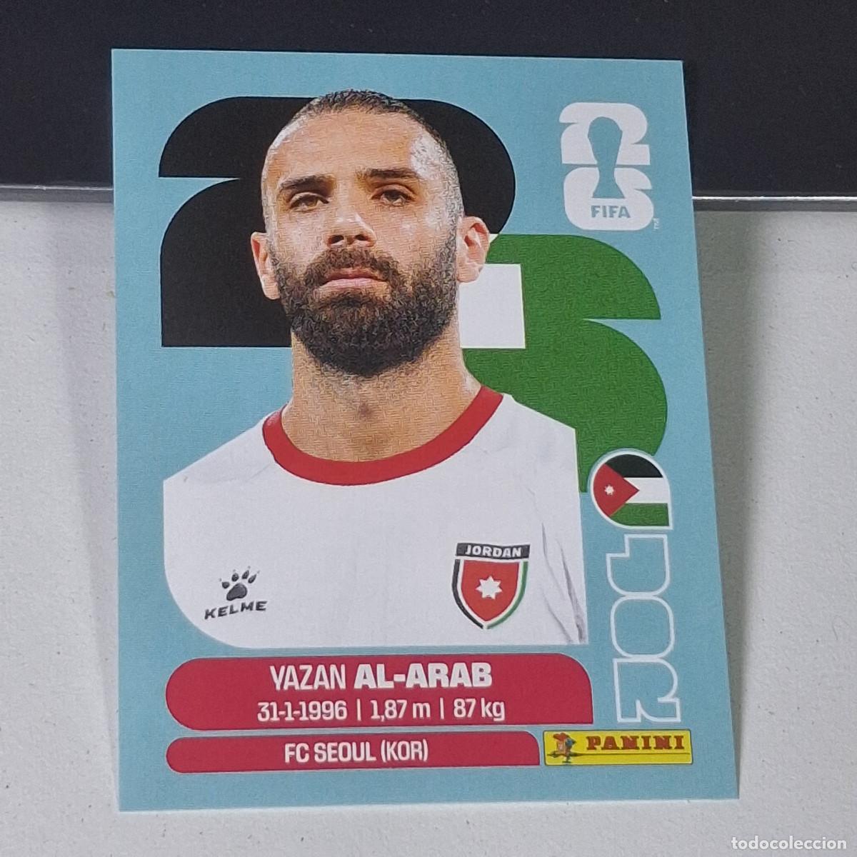Cromos de F&uacute;tbol: B8 JOR 5 JOR5 YAZAN AL-ARAB JORDANIA JOR MUNDIAL FIFA WORLD CUP 2026 STICKER PANINI