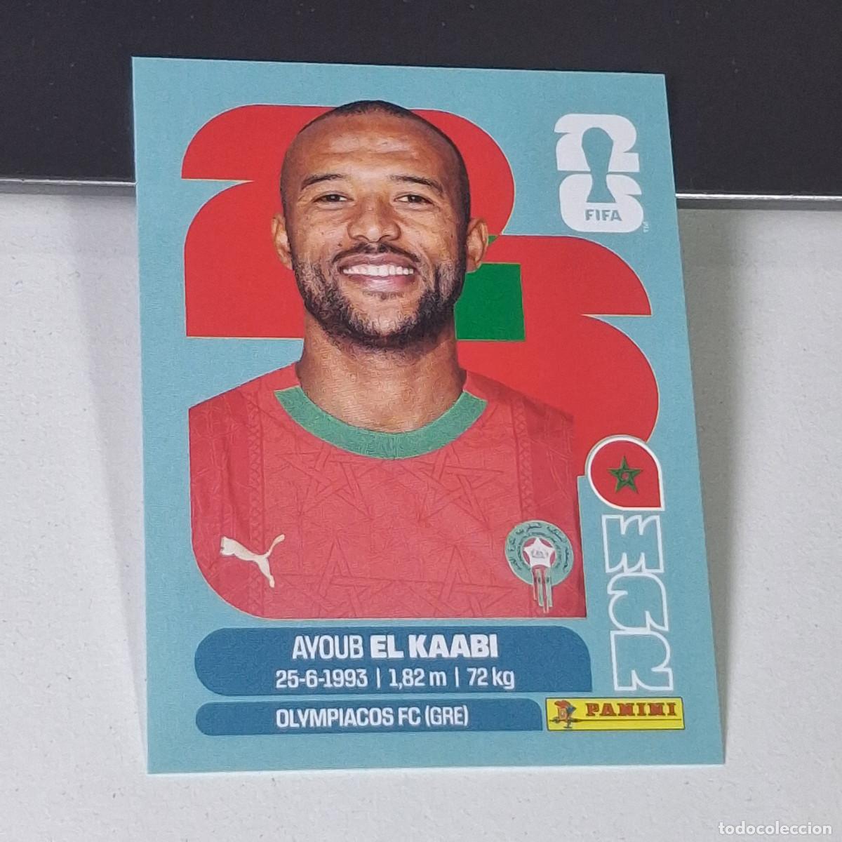 Cromos de F&uacute;tbol: B8 MAR20 AYOUB EL KAABI 20 MARRUECOS MOROCCO MAR MUNDIAL FIFA WORLD CUP 2026 STICKER PANINI