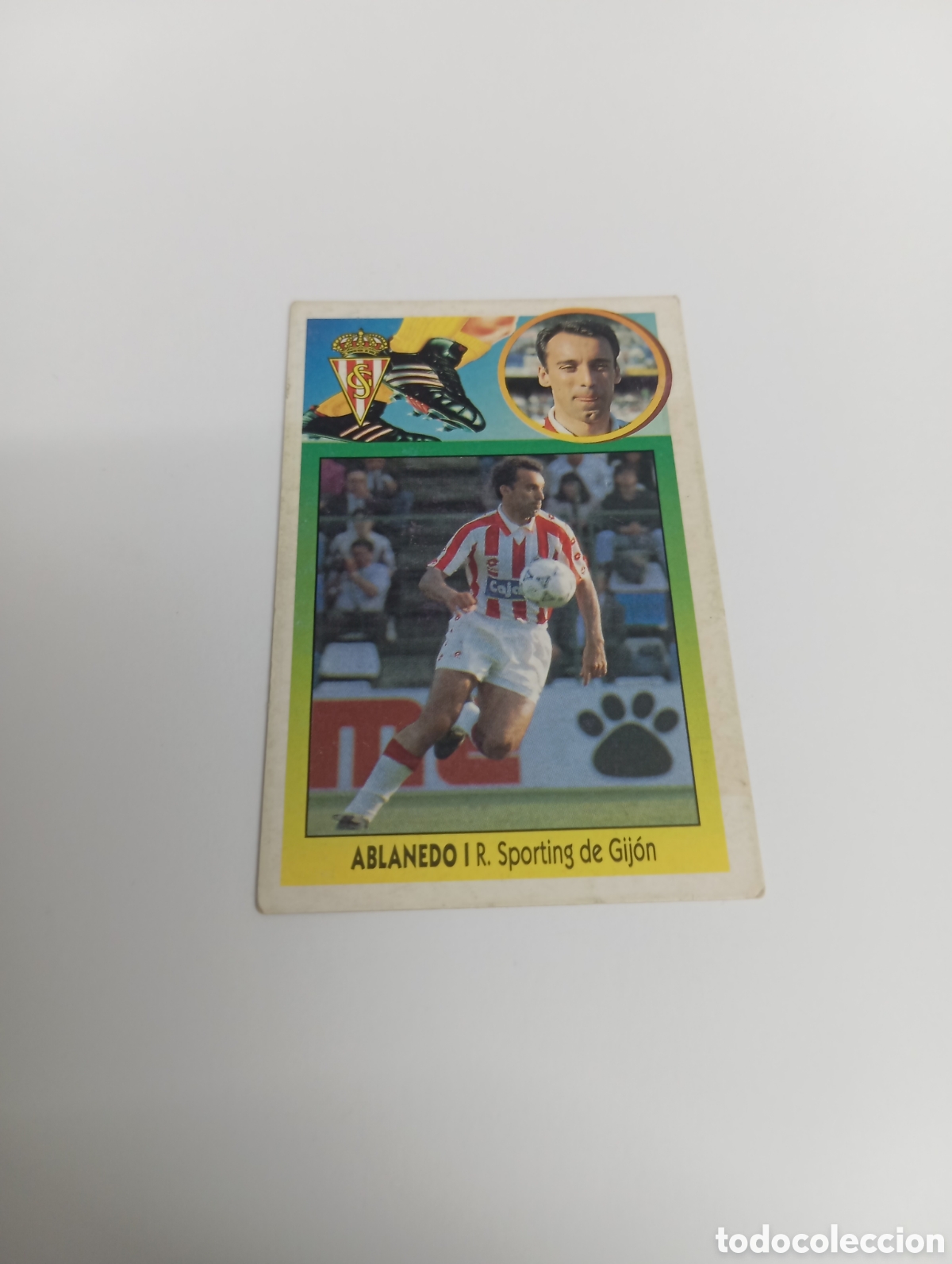 Cartes &agrave; collectionner de Football: ABLANEDO I Sporting de Gij&oacute;n Liga Este 1993 1994 CART&Oacute;N Panini 93 94 SIN PEGAR