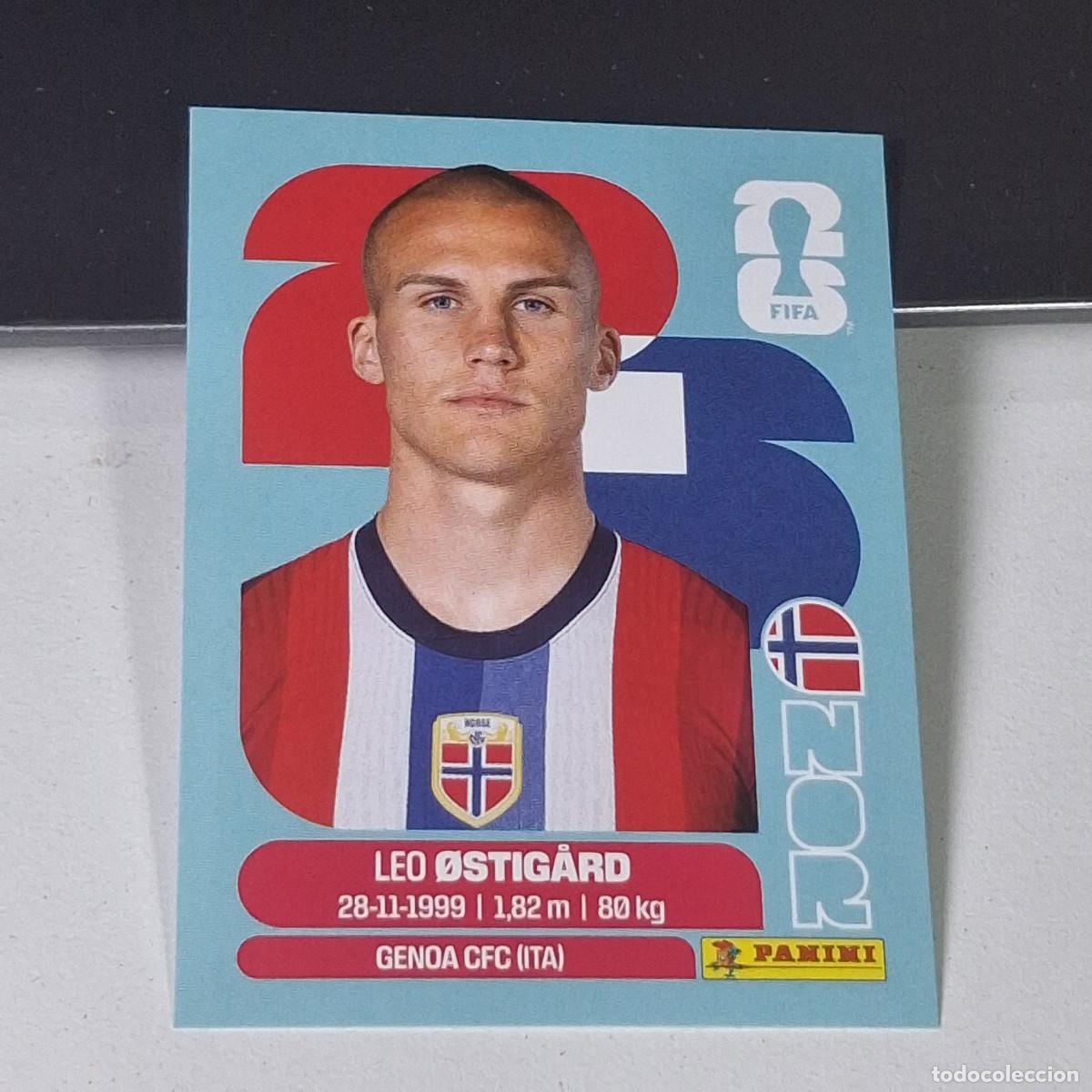 Cartes &agrave; collectionner de Football: B8 NOR 4 NOR4 LEO OSTIGARD NORUEGA NORWAY NOR MUNDIAL FIFA WORLD CUP 2026 STICKER PANINI