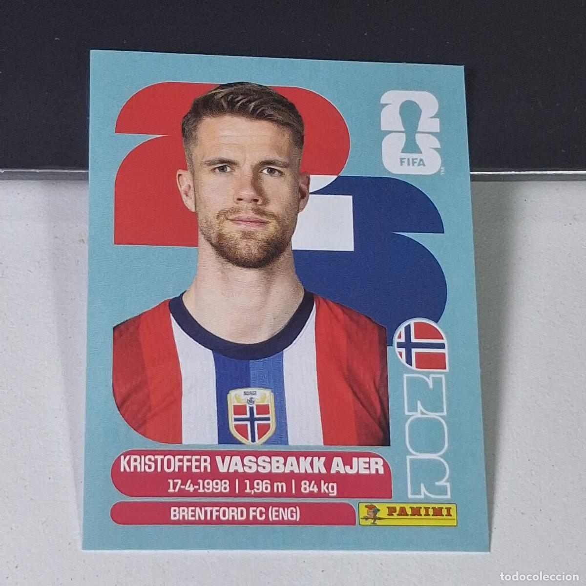 Cartes &agrave; collectionner de Football: B8 NOR5 KRISTOFFER VASSBAKK AJER 5 NORUEGA NORWAY NOR MUNDIAL FIFA WORLD CUP 2026 STICKER PANINI
