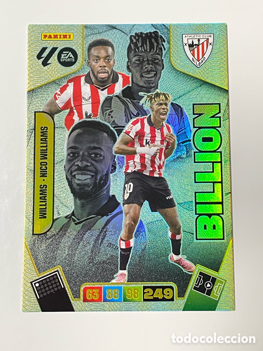 Cartes &agrave; collectionner de Football: I&ntilde;aki-Nico Williams Athletic Panini Adrenalyn XL Billion #426