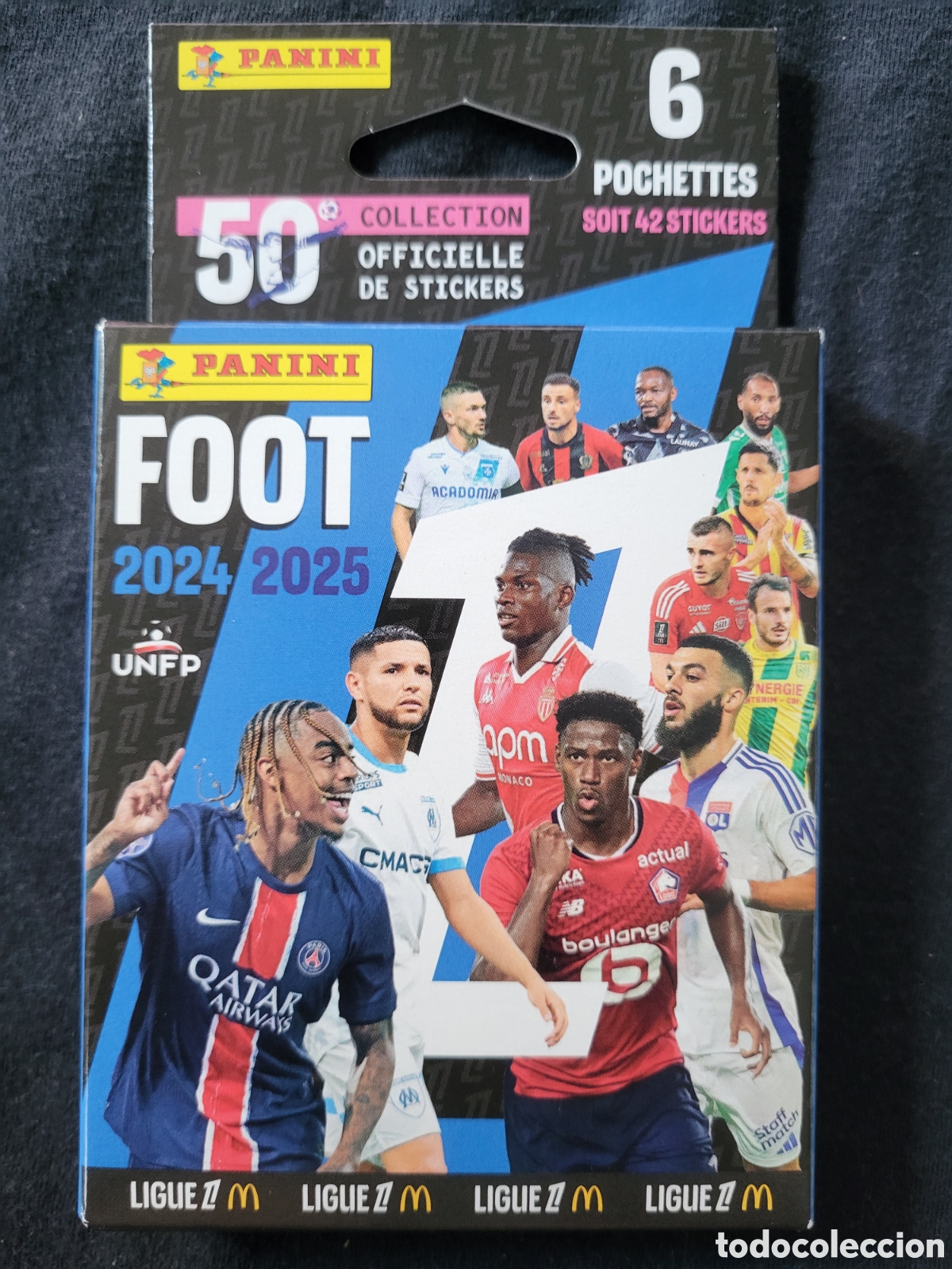 Cromos de F&uacute;tbol: 6x Booster Ligue1 Panini Foot 2024 [Stickers] / Caja Cerrada | Sellada | Sin Abrir