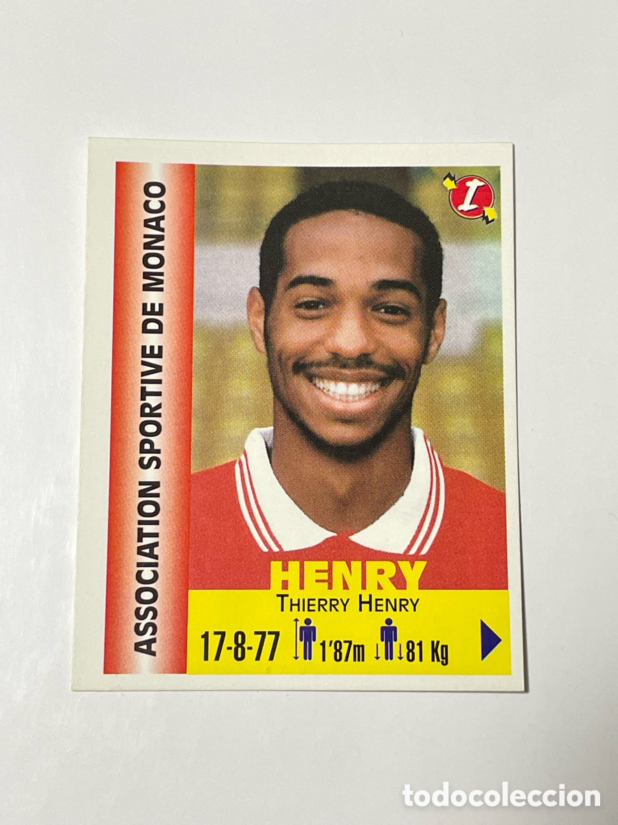 Cromos de F&uacute;tbol: Thierry Henry M&oacute;naco Panini Equipos de Europa 1999 #372