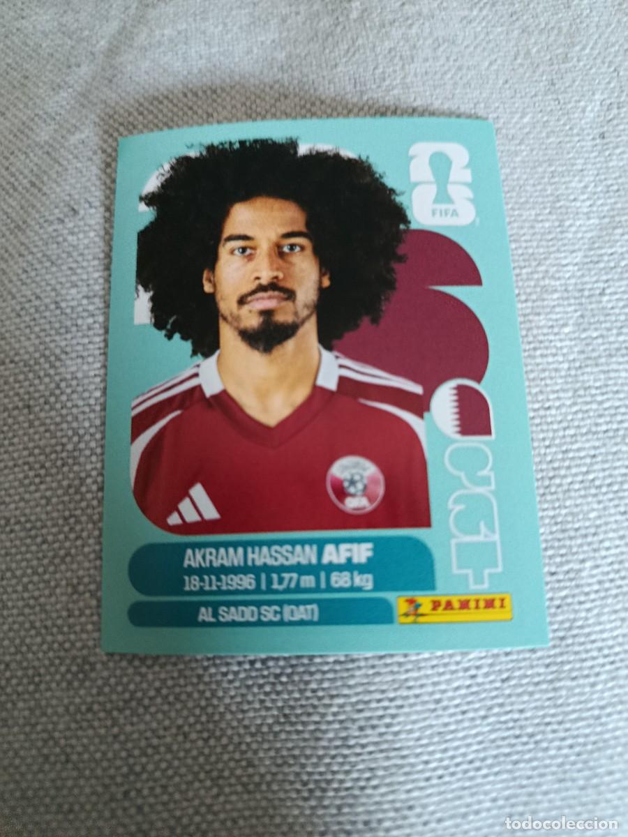 Fu&szlig;ball-Sticker: Panini Mundial 2026 Estados Unidos-Mexico. 18- Afif. Qatar. Nunca pegado.