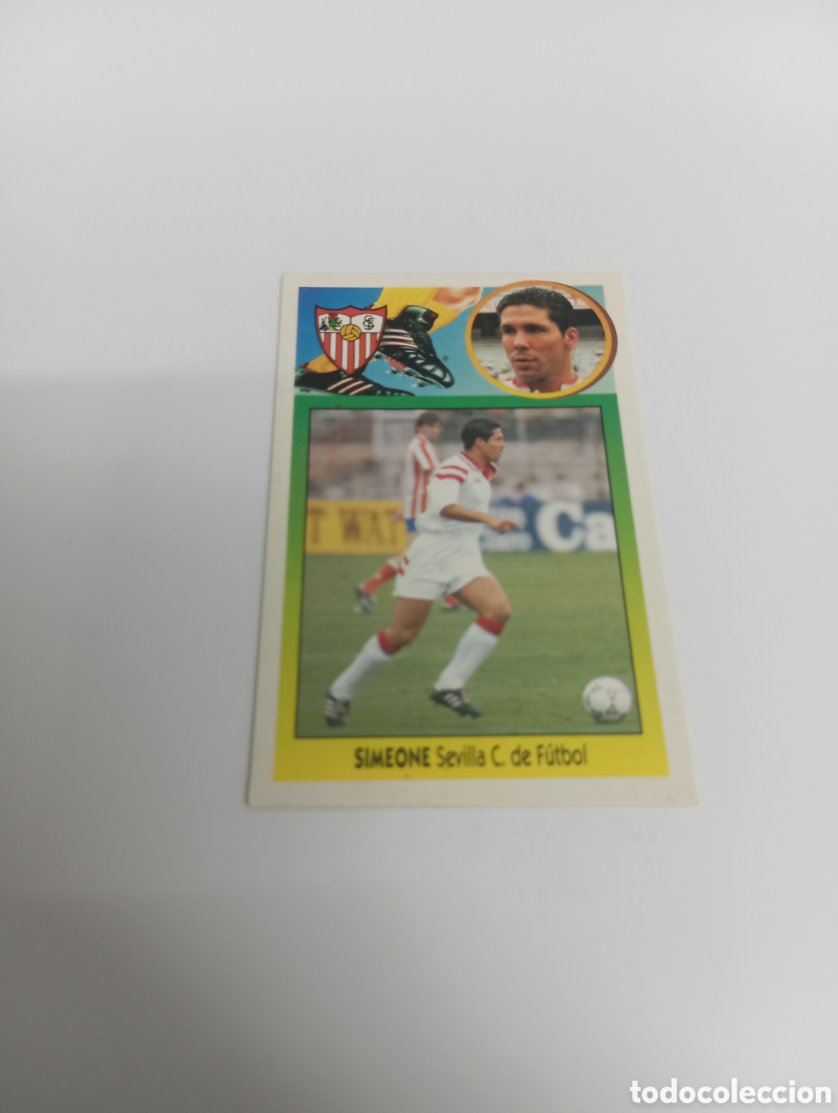 Cromos de F&uacute;tbol: SIMEONE Sevilla Liga Este 1993 1994 CART&Oacute;N Panini 93 94 RECUPERADO