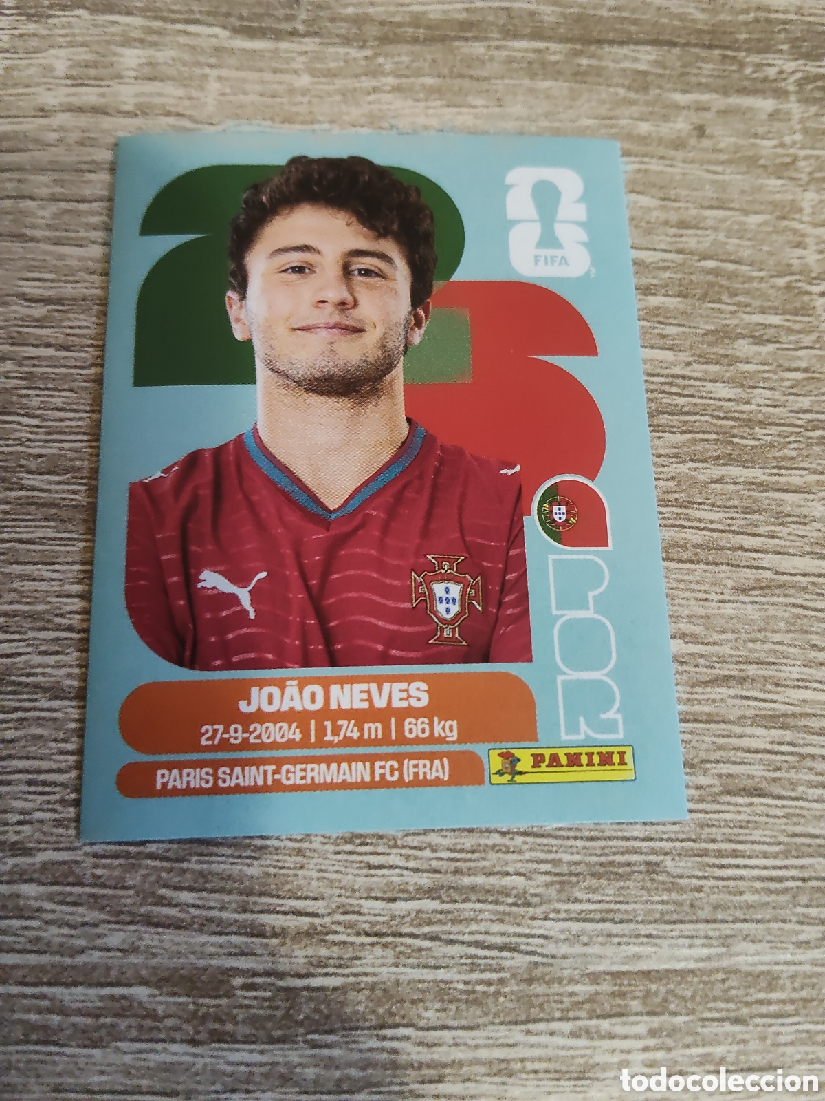 Cromos de F&uacute;tbol: Panini mundial 2026 POR 14 Joao Neves Portugal