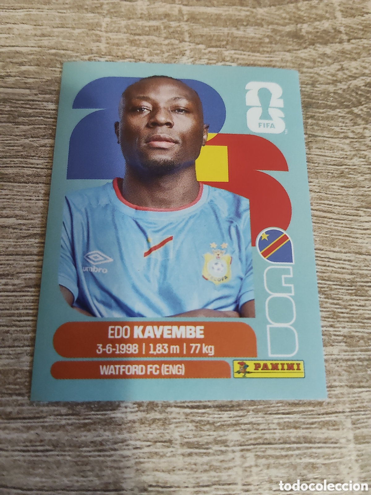 Cromos de F&uacute;tbol: Panini mundial 2026 COD 10 Edo Kavembe Congo