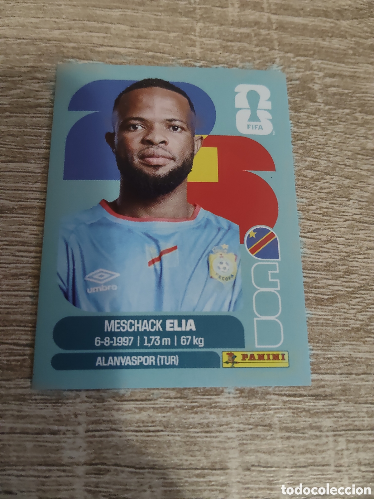 Cromos de F&uacute;tbol: Panini mundial 2026 COD 15 Meschack Elia Congo