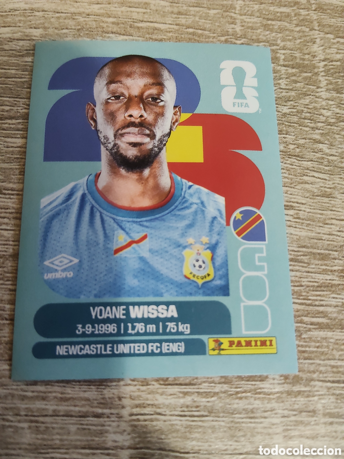 Cromos de F&uacute;tbol: Panini mundial 2026 COD 16 Yoane Wissa Congo