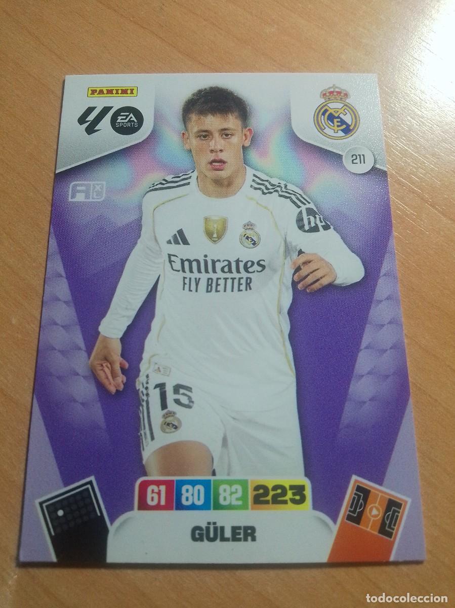 Cromos de F&uacute;tbol: 211 GULER DEL REAL MADRID 25 26 ADRENALYN XL 2025 2026