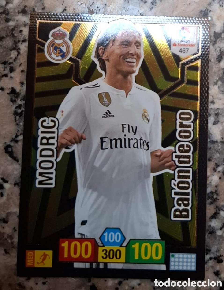 Football Stickers: 467 MODRIC bal&oacute;n de oro REAL MADRID adrenalyn xl 18-19