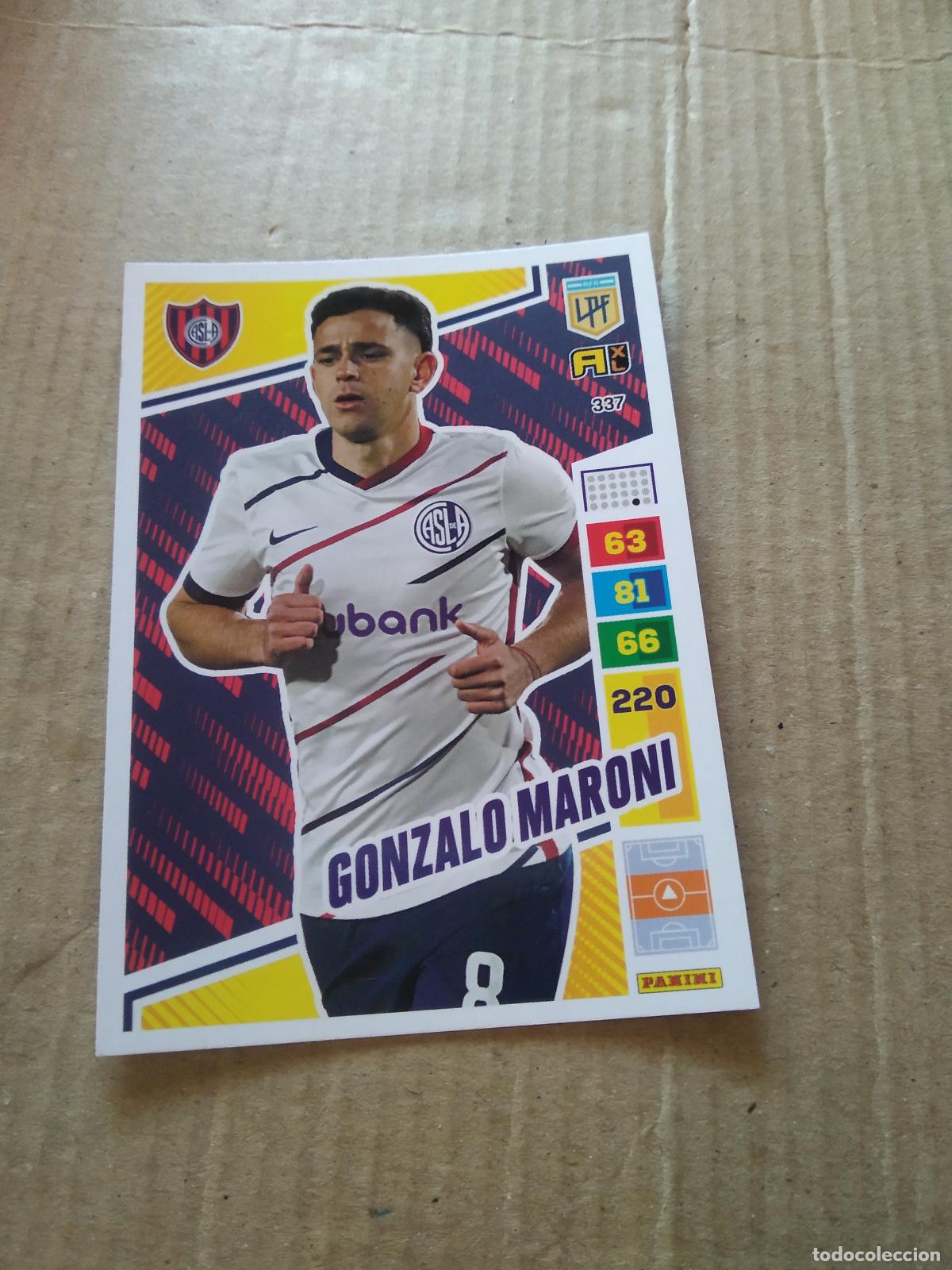 Football Stickers: 337 GONZALO MARONI SAN LORENZO CROMO FUTBOL PANINI ARGENTINO 2023 LIGA ARGENTINA ADRENALYN