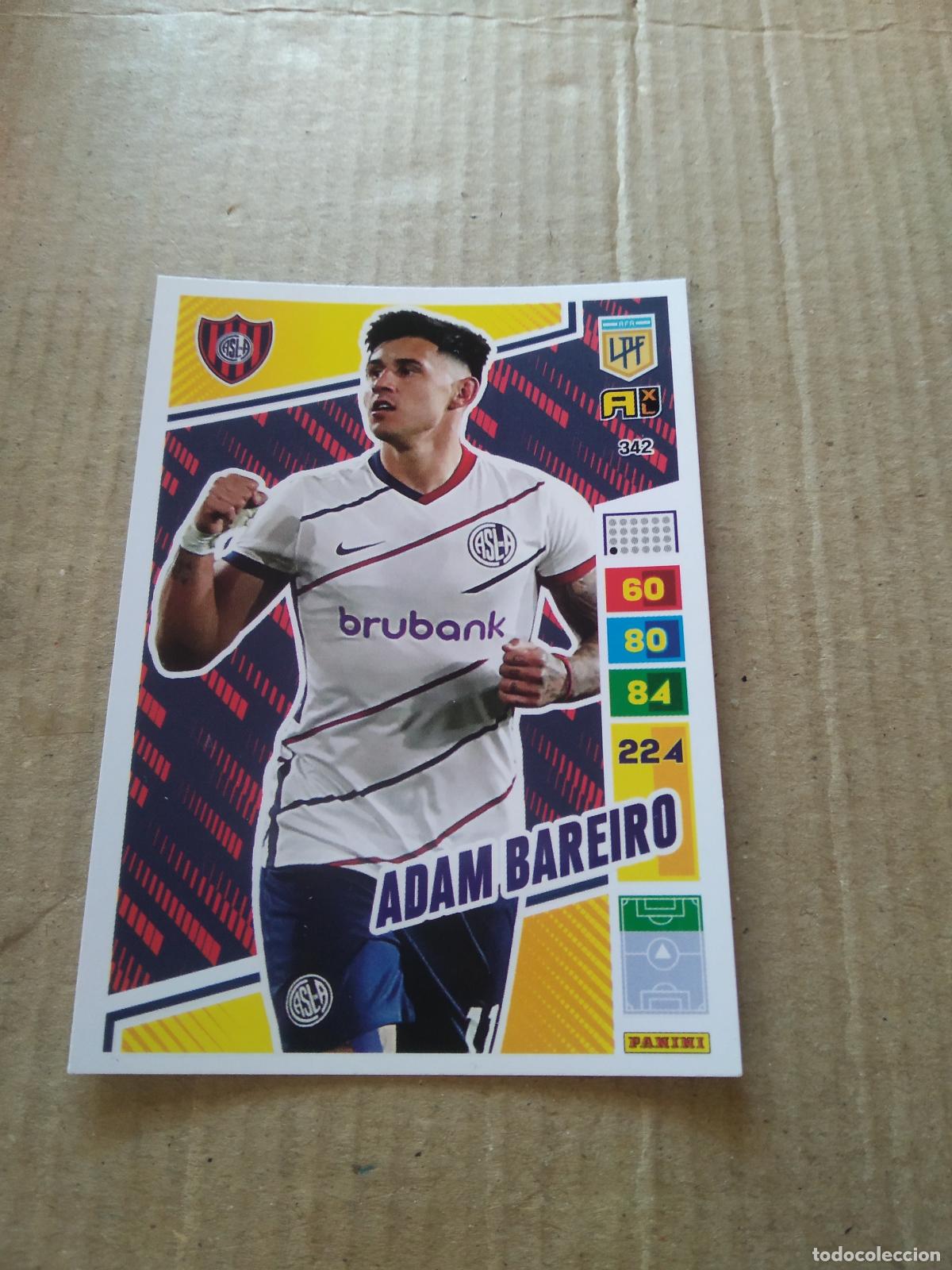Cromos de F&uacute;tbol: 342 ADAM BAREIRO SAN LORENZO CROMO FUTBOL PANINI ARGENTINO 2023 LIGA ARGENTINA ADRENALYN