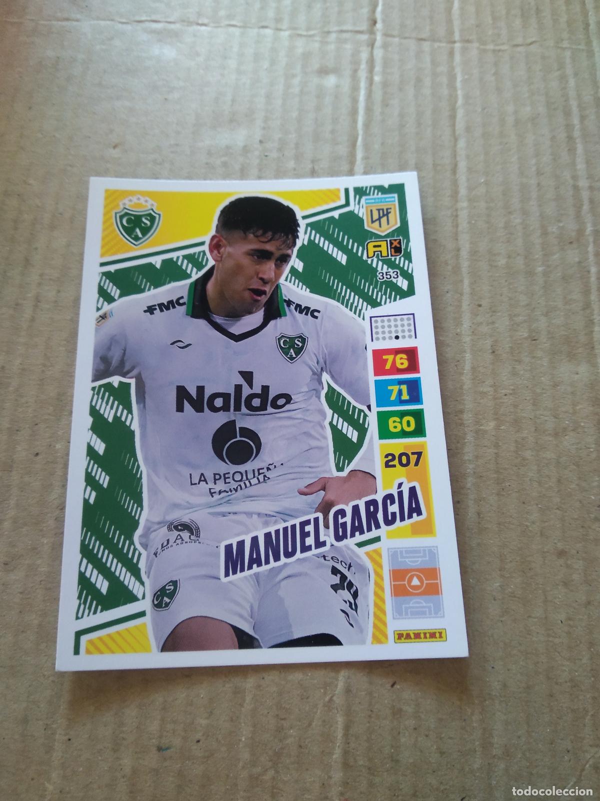 Cromos de F&uacute;tbol: 353 MANUEL GARCIA SARMIENTO CROMO FUTBOL PANINI ARGENTINO 2023 LIGA ARGENTINA ADRENALYN