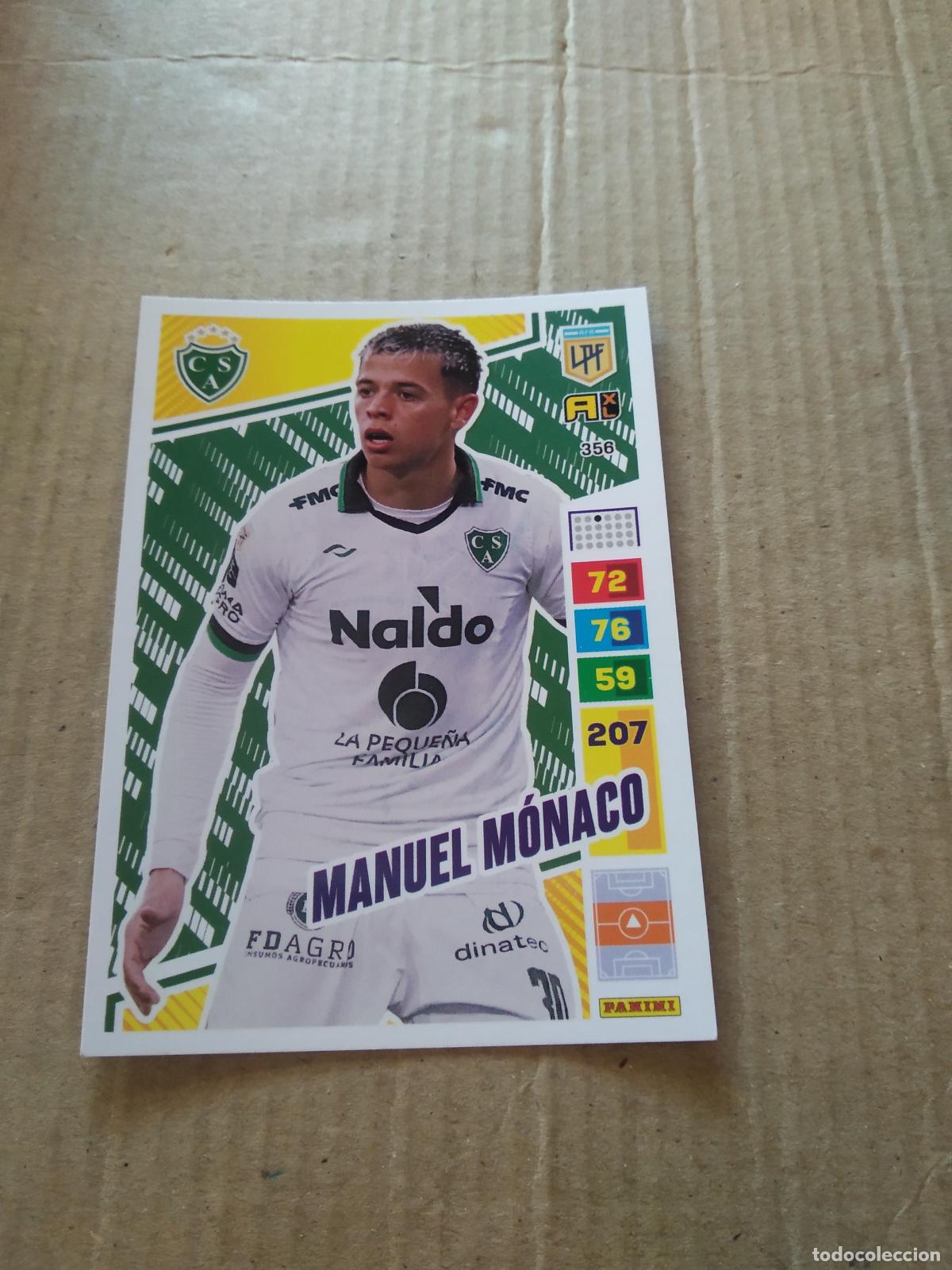 Cromos de F&uacute;tbol: 356 MANUEL MONACO SARMIENTO CROMO FUTBOL PANINI ARGENTINO 2023 LIGA ARGENTINA ADRENALYN