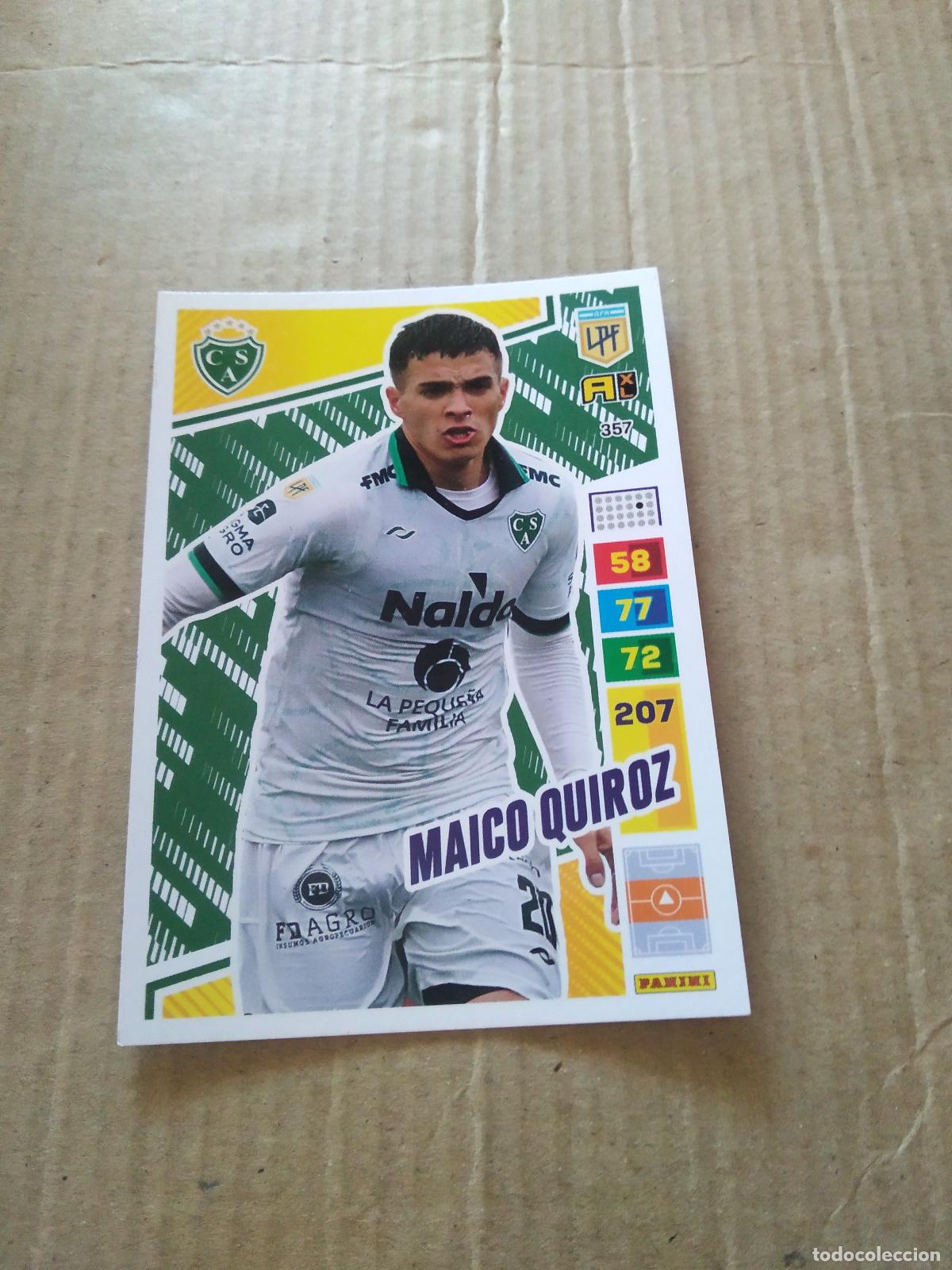 Cromos de F&uacute;tbol: 357 MAICO QUIROZ SARMIENTO CROMO FUTBOL PANINI ARGENTINO 2023 LIGA ARGENTINA ADRENALYN