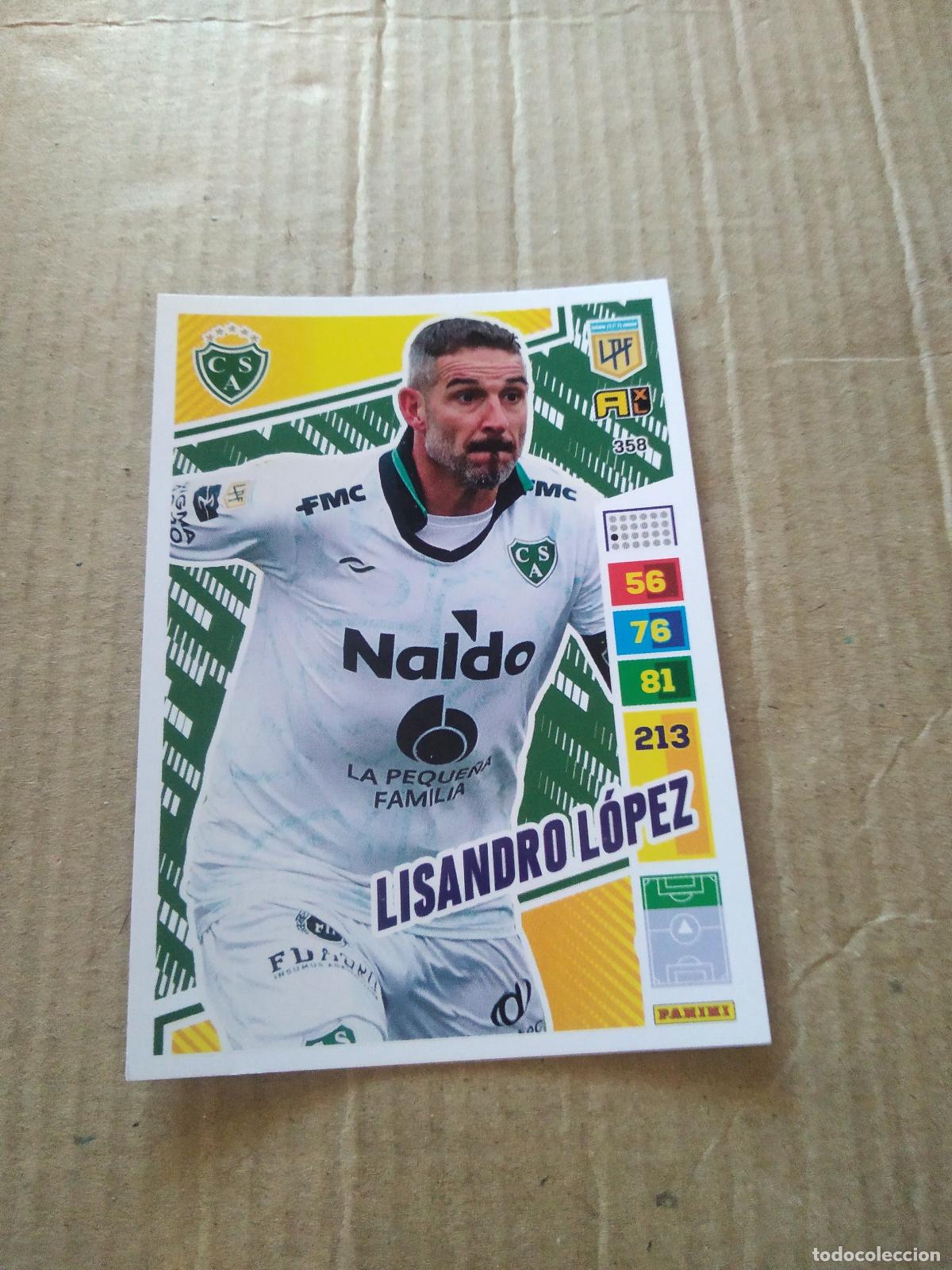 Cromos de F&uacute;tbol: 358 LISANDRO LOPEZ SARMIENTO CROMO FUTBOL PANINI ARGENTINO 2023 LIGA ARGENTINA ADRENALYN