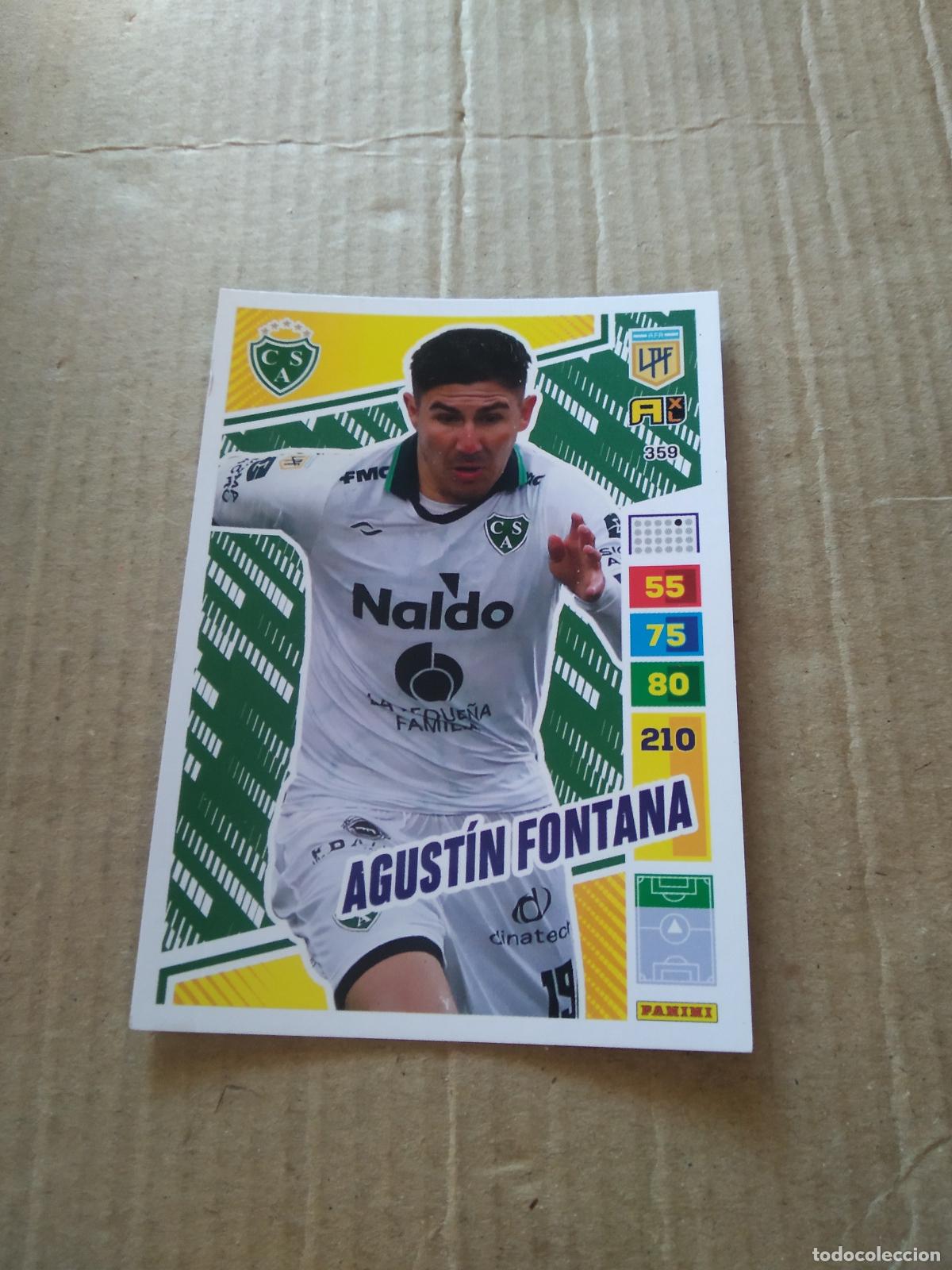 Cromos de F&uacute;tbol: 359 AGUSTIN FONTANA SARMIENTO CROMO FUTBOL PANINI ARGENTINO 2023 LIGA ARGENTINA ADRENALYN