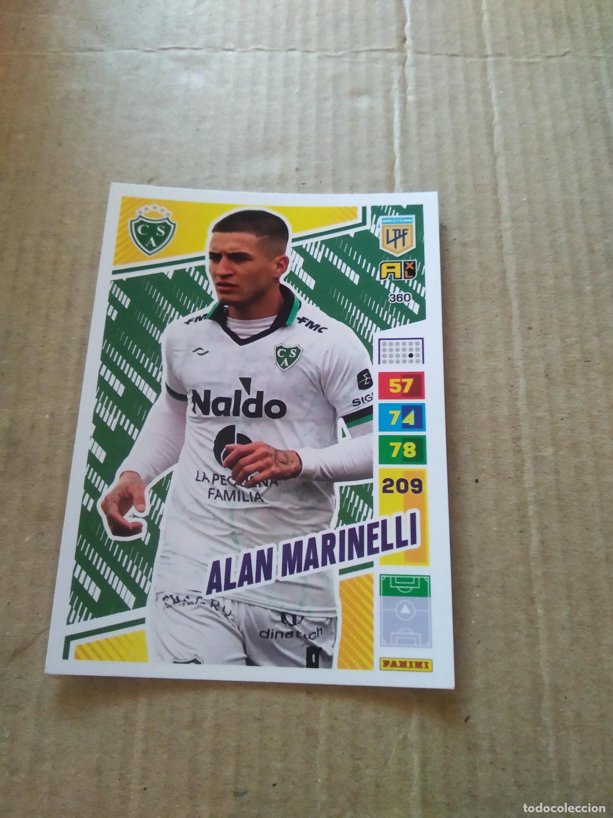 Cromos de F&uacute;tbol: 360 ALAN MARINELLI SARMIENTO CROMO FUTBOL PANINI ARGENTINO 2023 LIGA ARGENTINA ADRENALYN